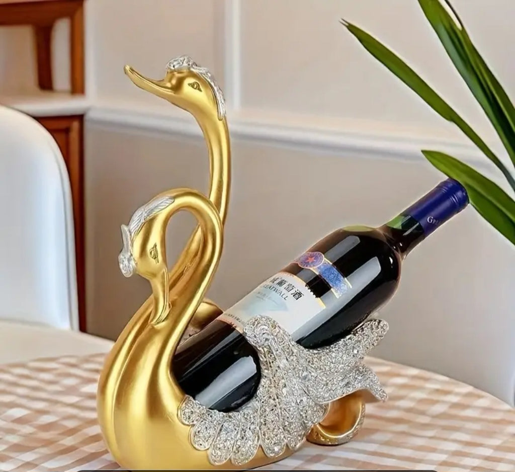 Elegant Swan Wine Bottle Holder