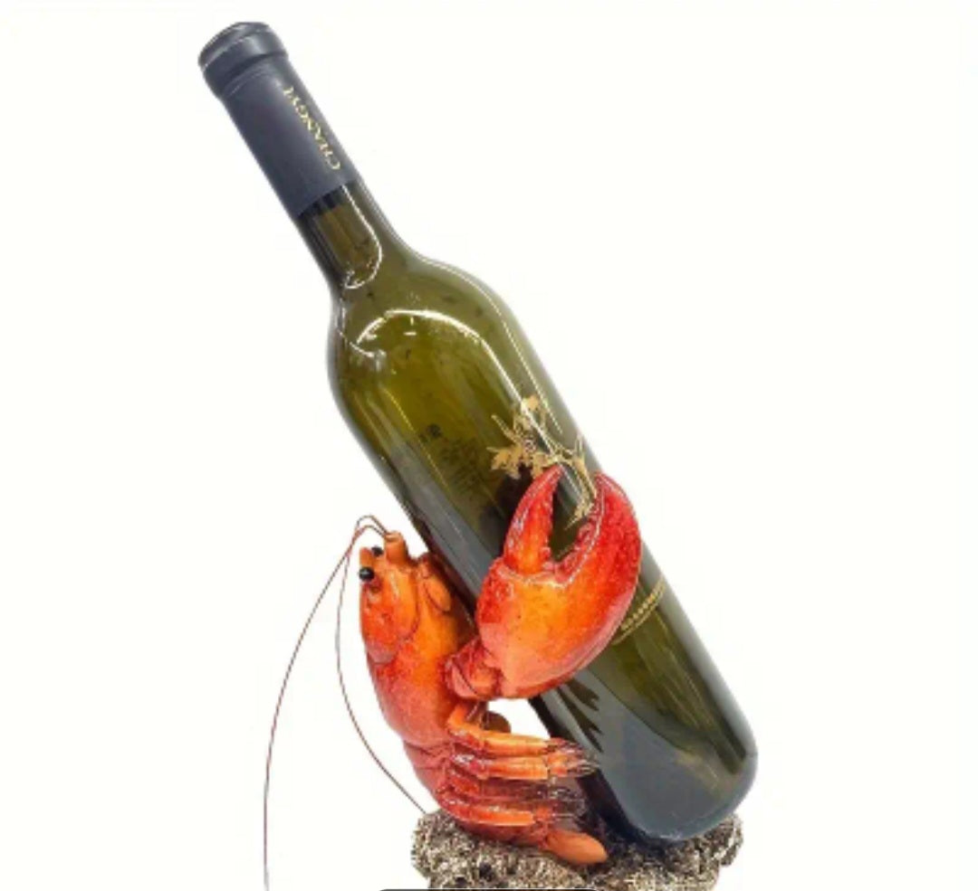 Lobster Wine Bottle Holder – Coastal Decorative Wine Stand