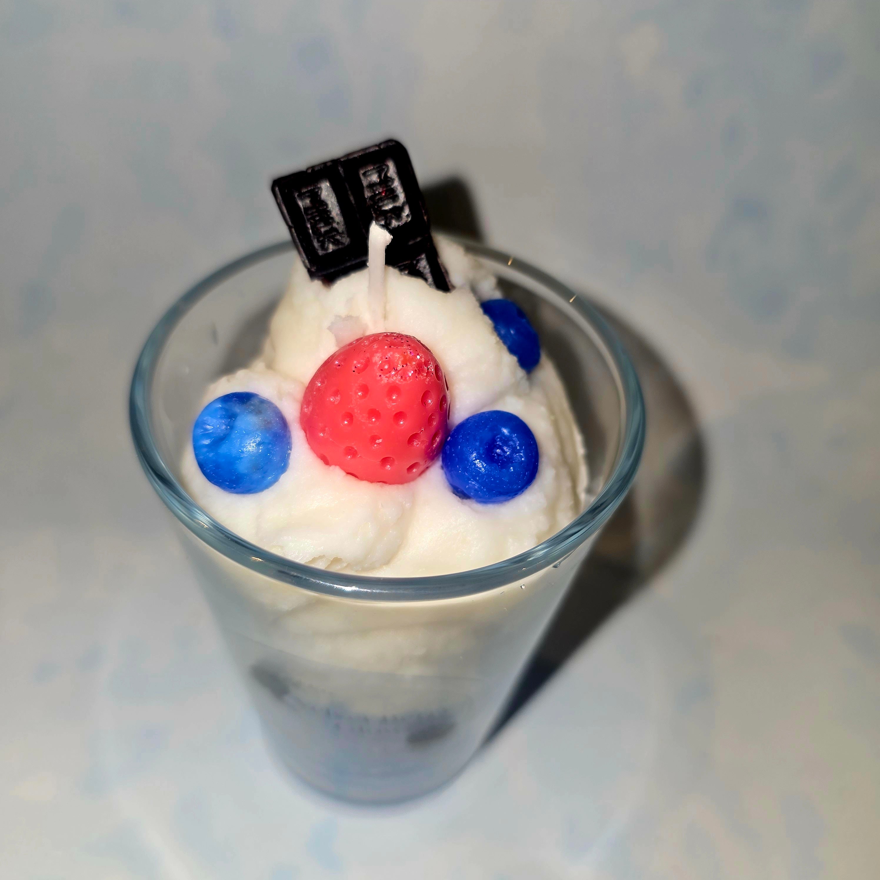 Handmade Dessert Style Candle in Glass – Decorative Soy Candle