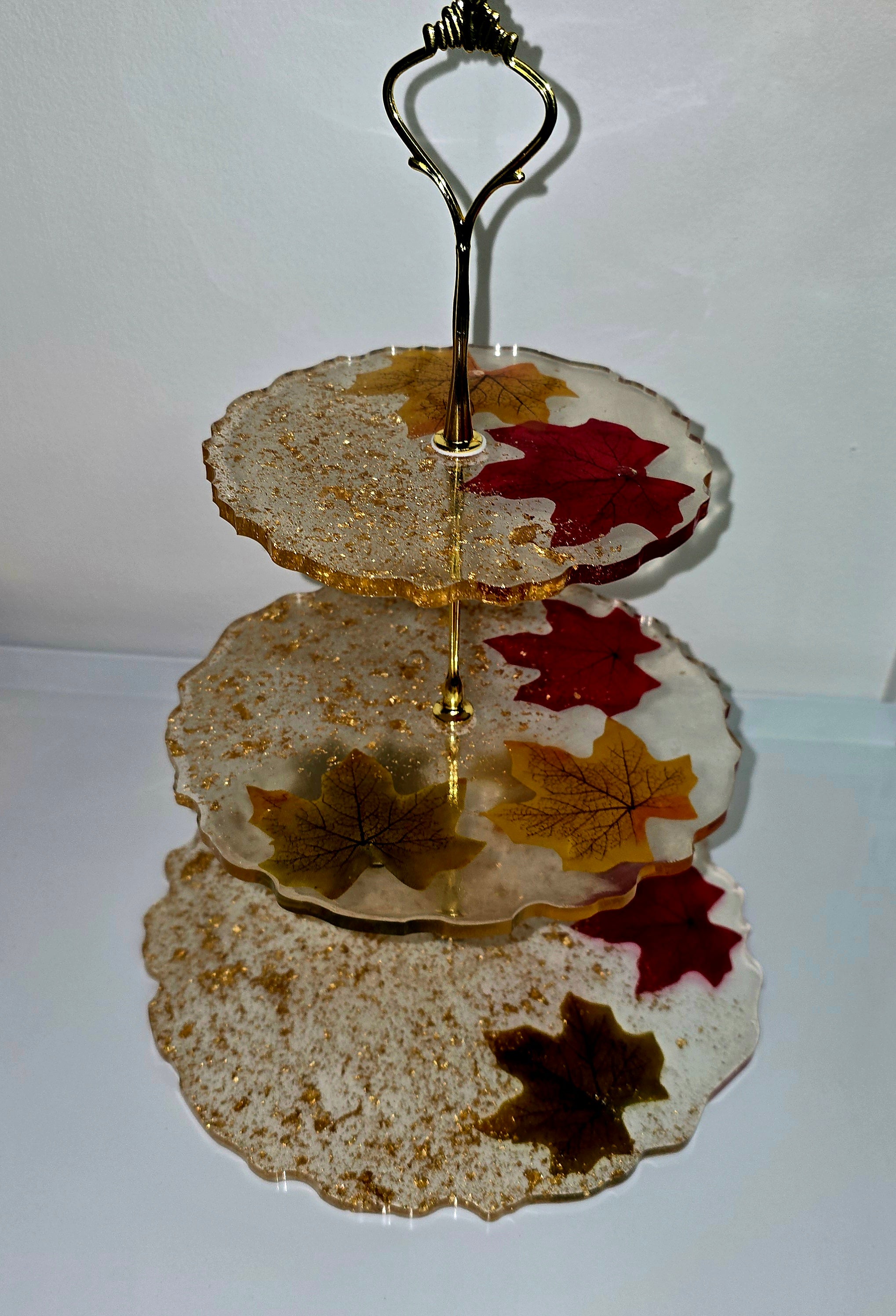 Handmade Epoxy Resin 3-Tier Serving Stand – Available in 3 Unique Designs