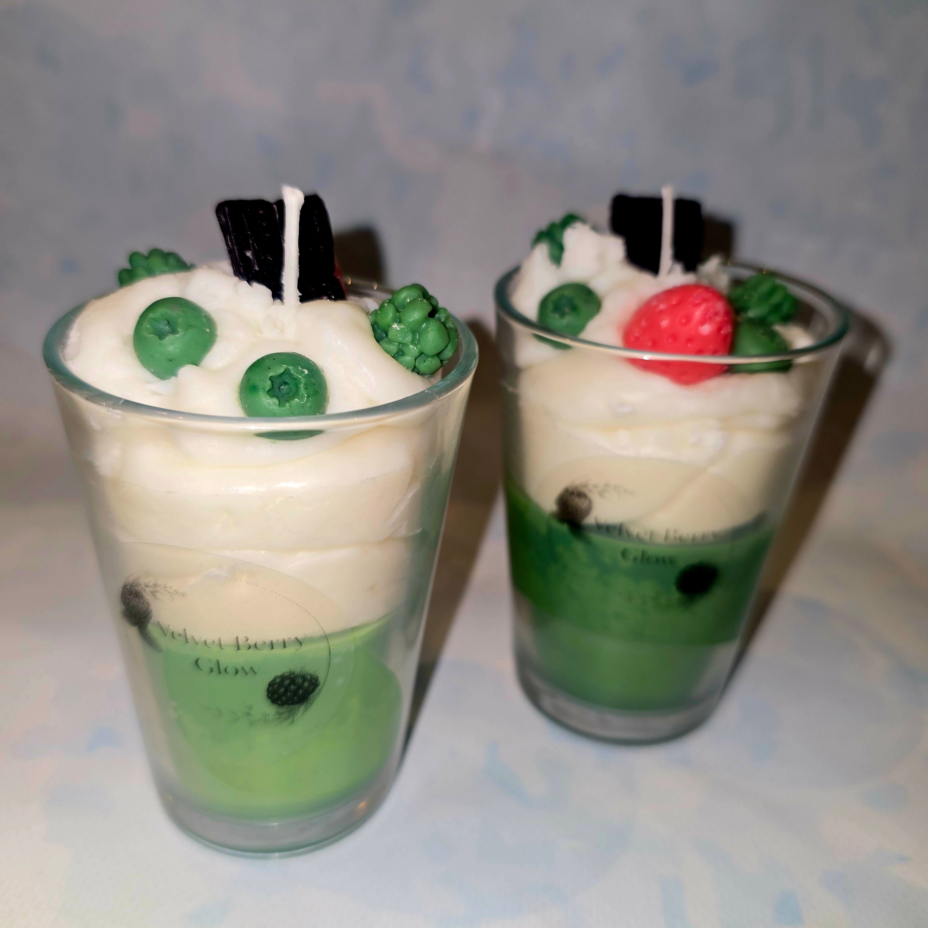 Handmade Dessert Style Candle in Glass – Decorative Soy Candle