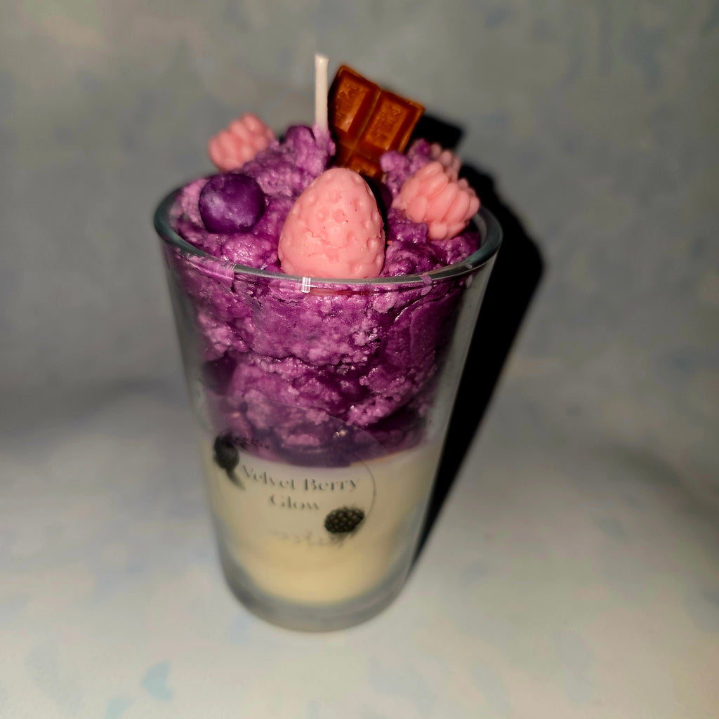 Handmade Dessert Style Candle in Glass – Decorative Soy Candle