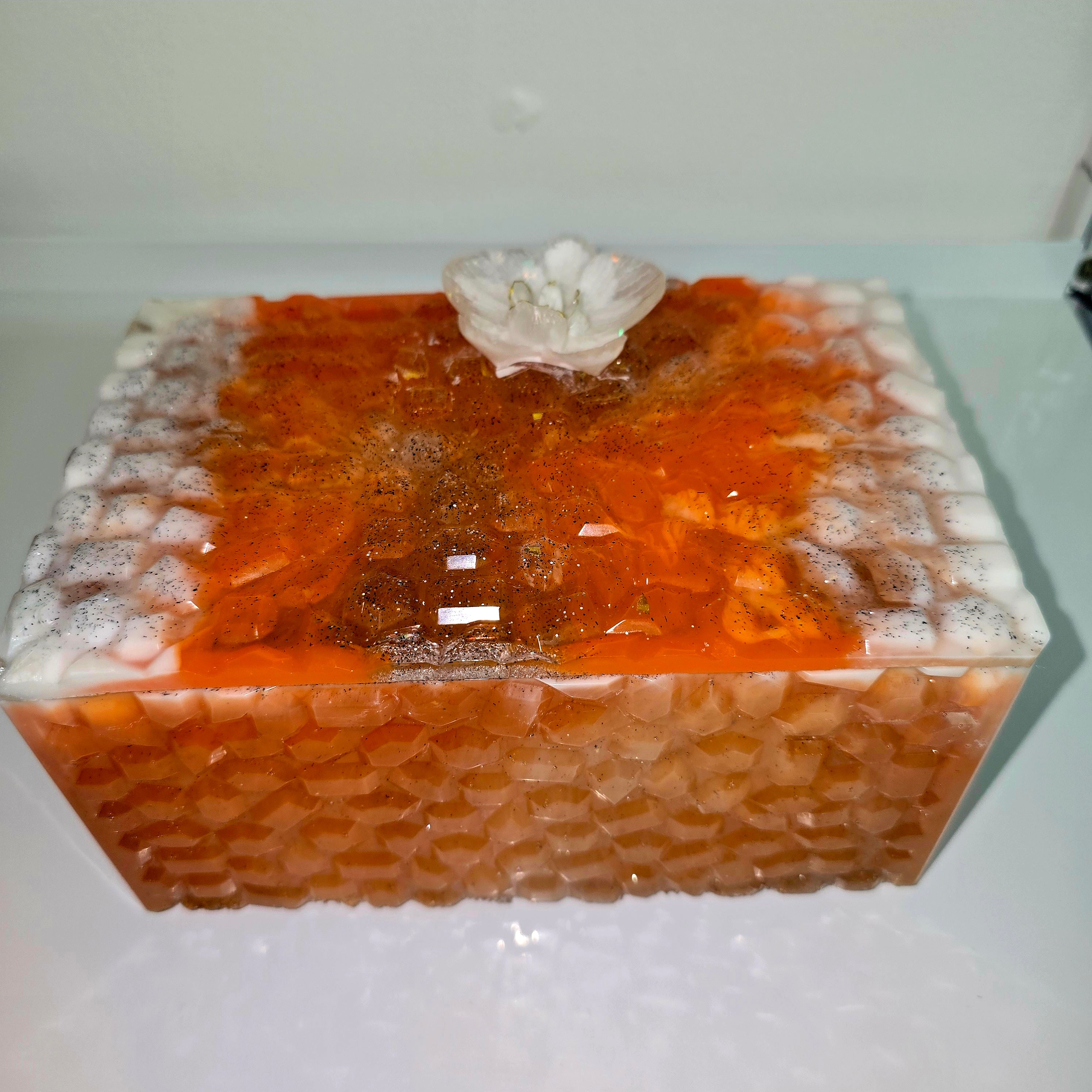 Handmade Resin Box – Tissue Box or Jewellery Storage | Unique Home Decor