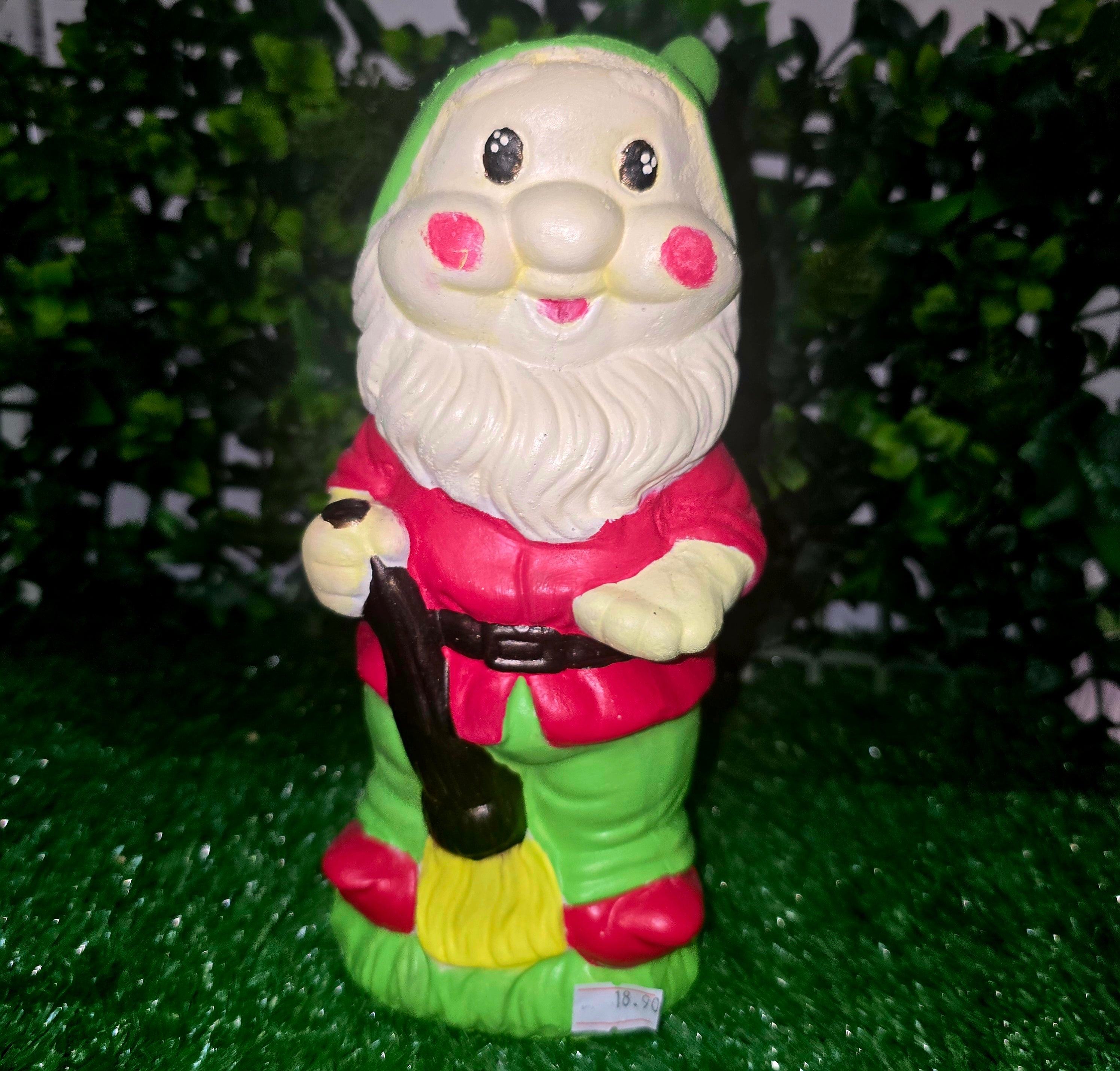 Handmade Cement Garden Gnome Sculpture – Decorative Outdoor & Indoor Ornament