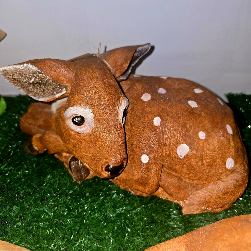 Handmade Cement Garden Deer Ornament – Decorative Outdoor Figure