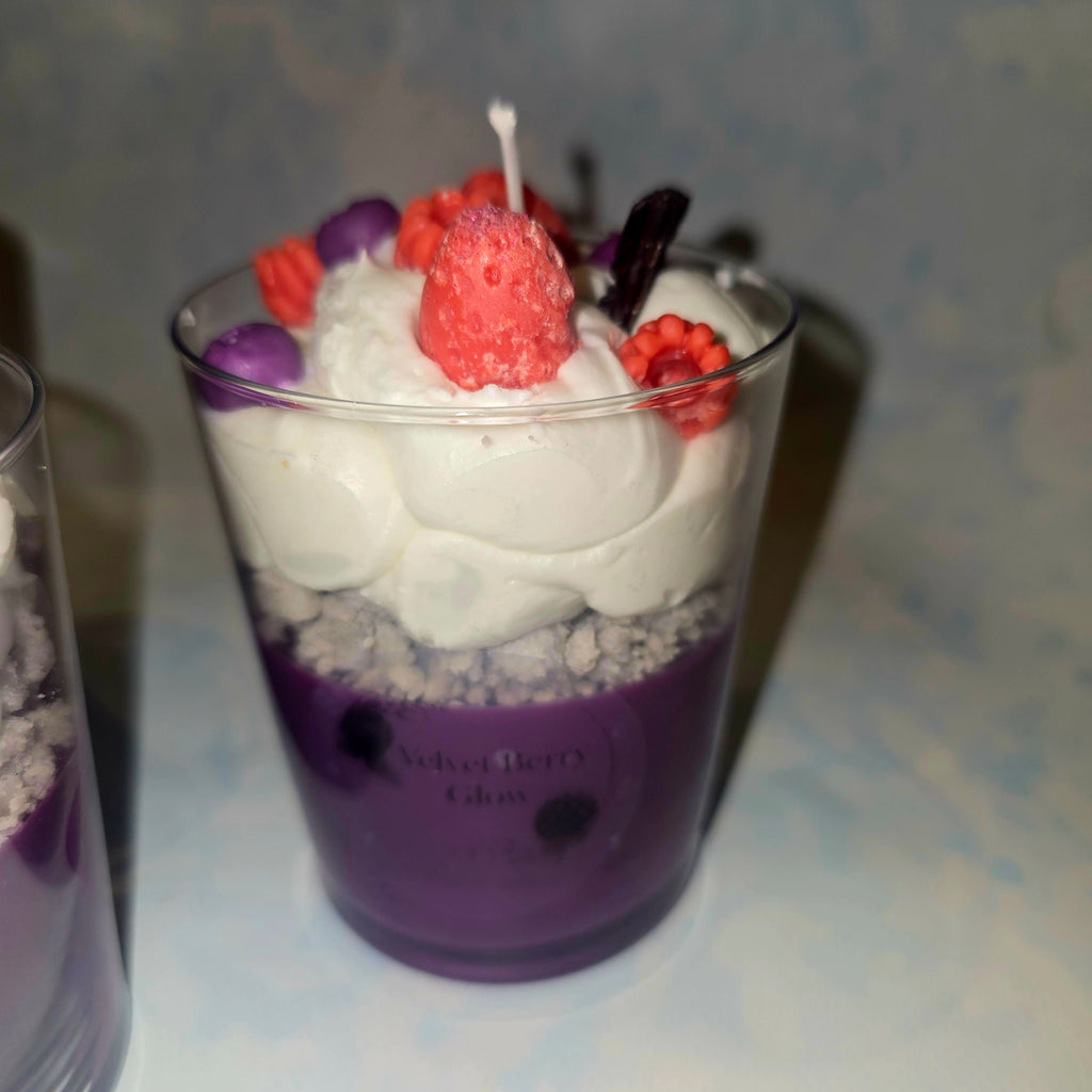 Handmade Dessert Candle – Decorative Glass Candle (220 ml)