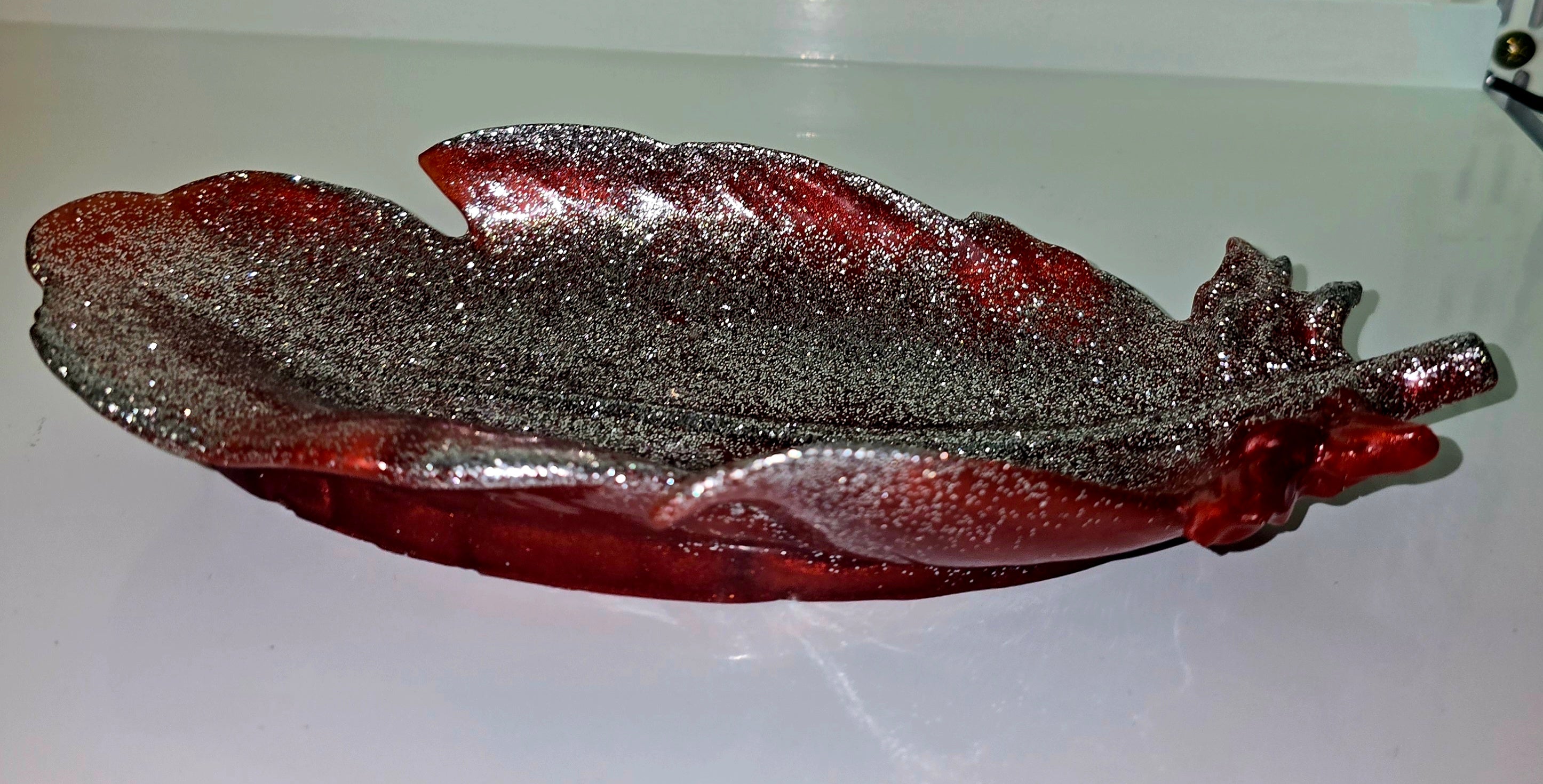 🍁 Handmade Resin Leaf Tray – Jewelry & Key Holder