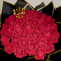 Luxury Eternal Roses Bouquet – 51 Forever Roses with Crown | Handcrafted Gift
