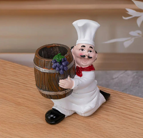 Chef Figurine Toothpick Holder – Resin Kitchen & Table Decor