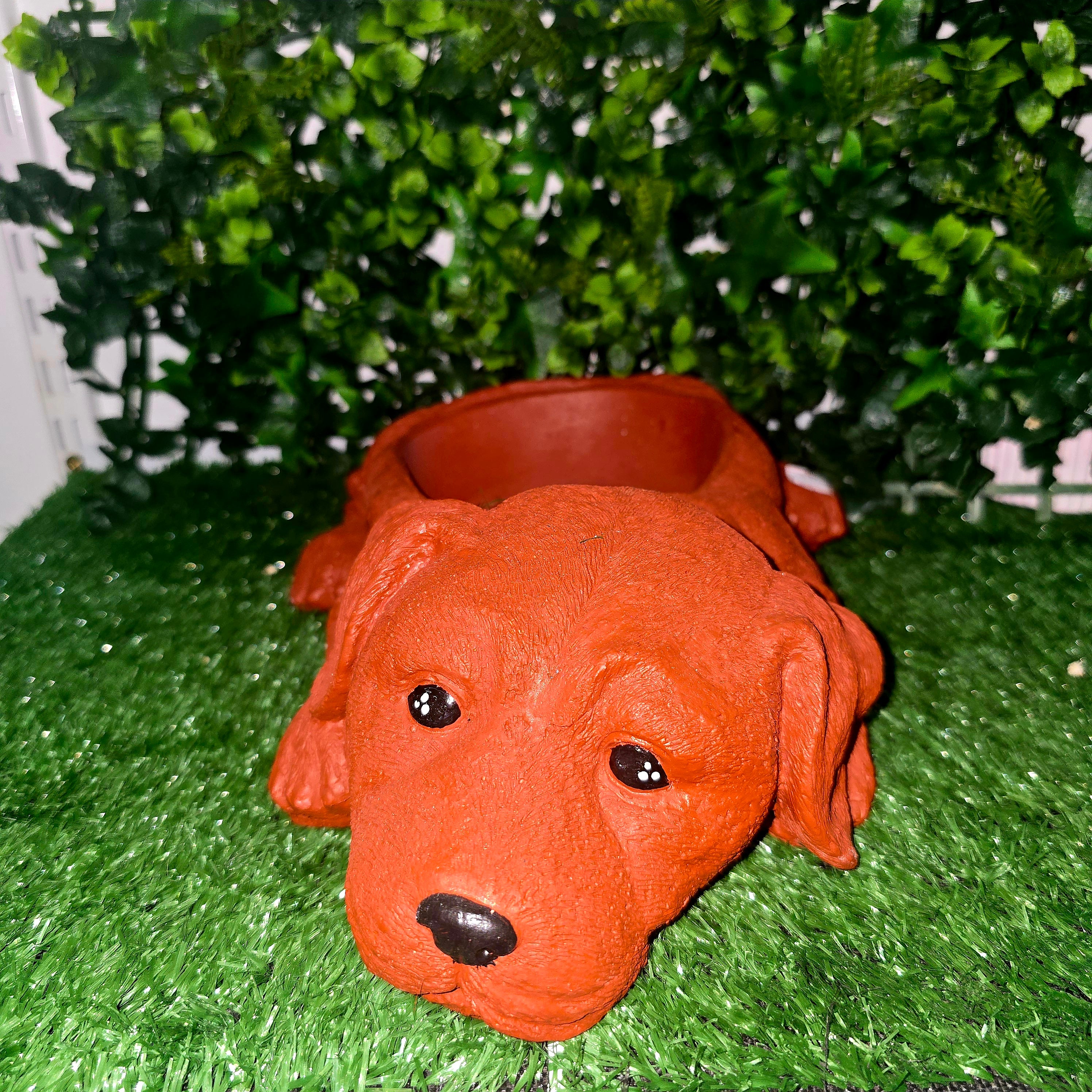 Handmade Labrador Cement Planter – Dog Sculpture Flower Pot