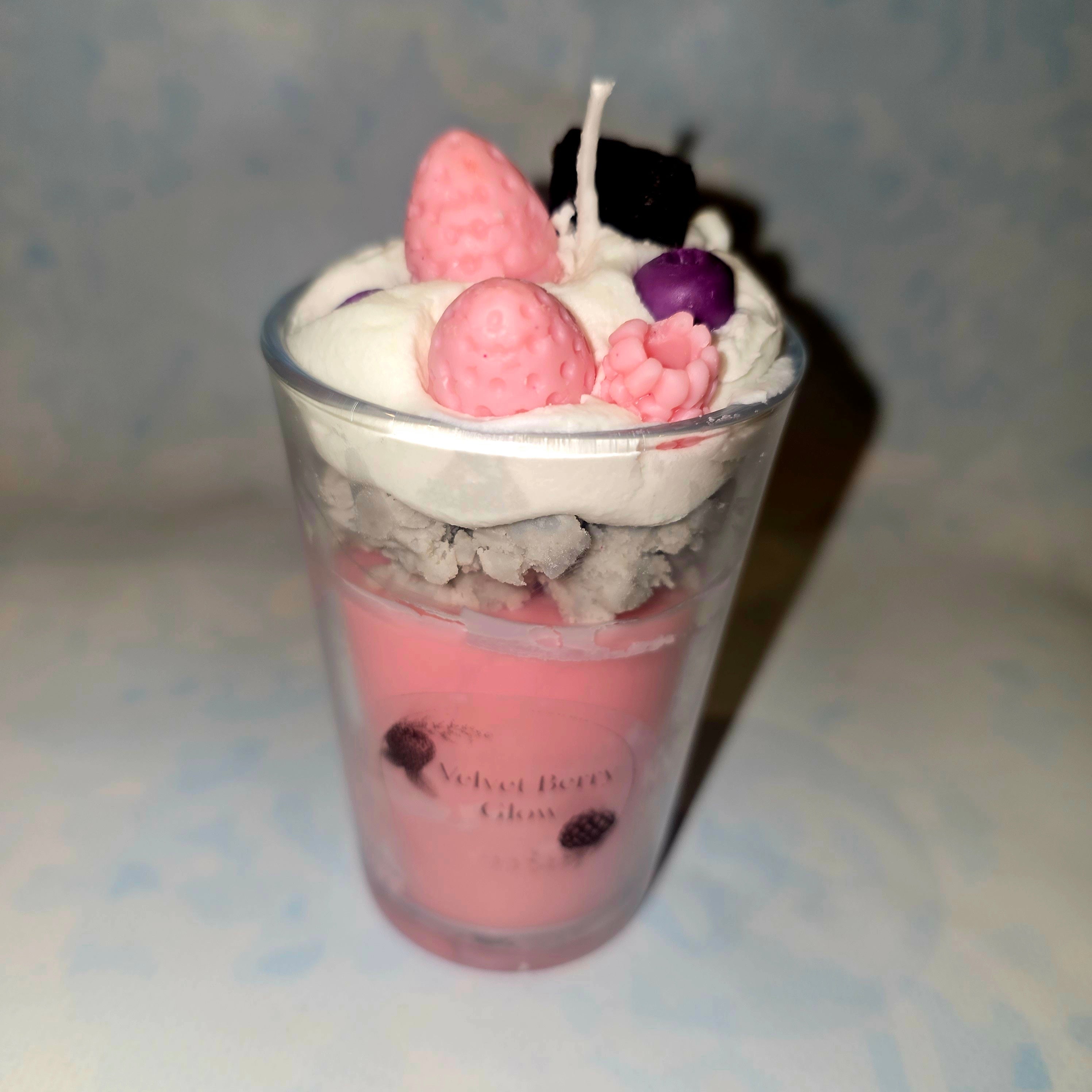 Handmade Dessert Style Candle in Glass – Decorative Soy Candle