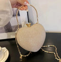 Elegant Heart-Shaped Evening Clutch – Women’s Chain Crossbody Bag