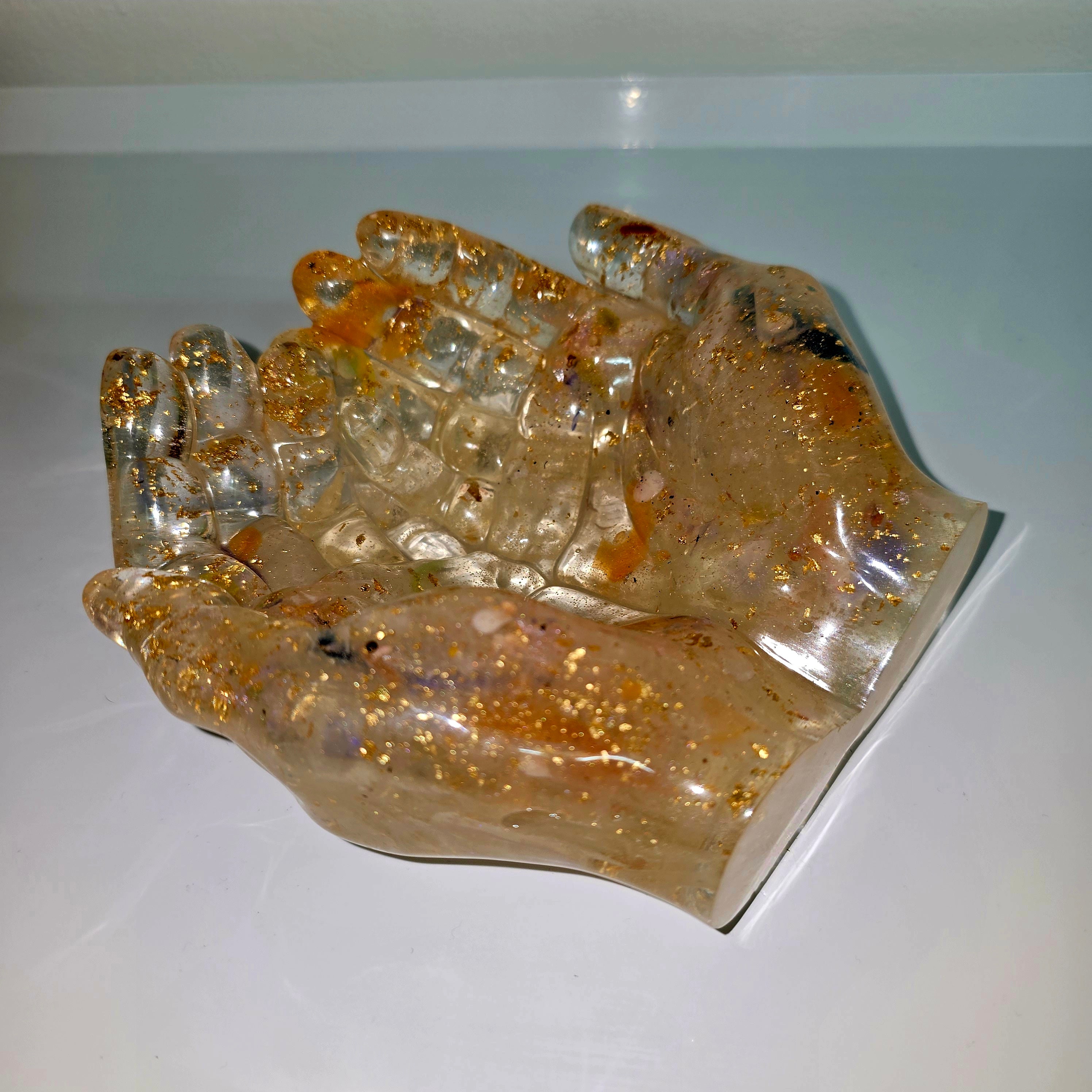 Handmade Resin Hand Tray – Key & Jewellery Holder | Unique Home Decor
