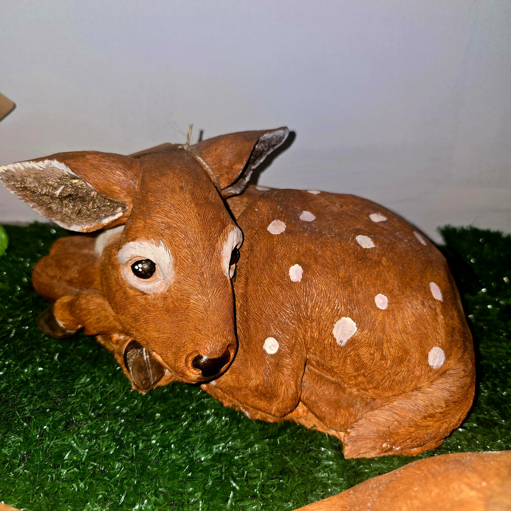Handmade Cement Garden Deer Ornament – Decorative Outdoor Figure