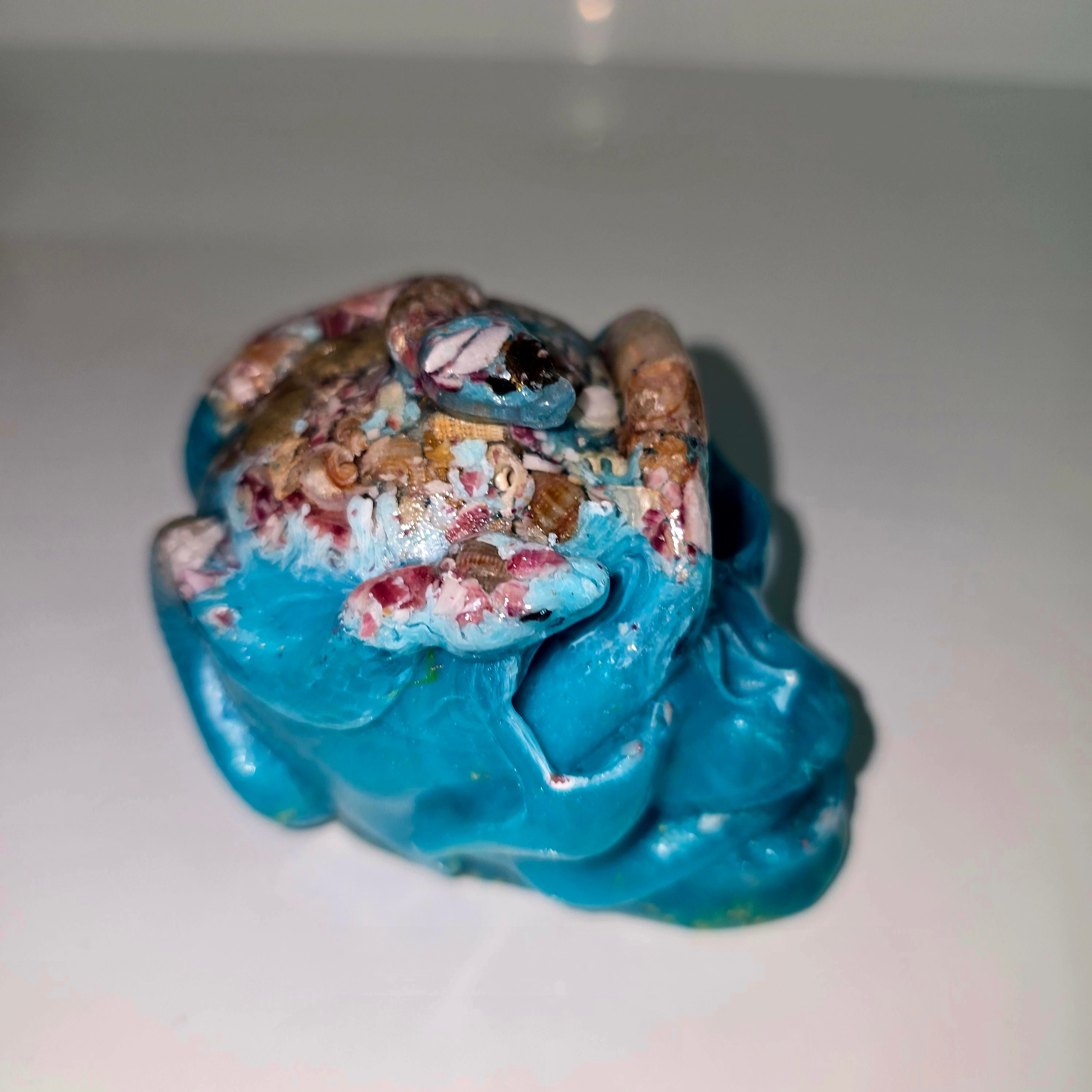 Handmade Resin Skull with Snake – Unique Gothic Home Decor