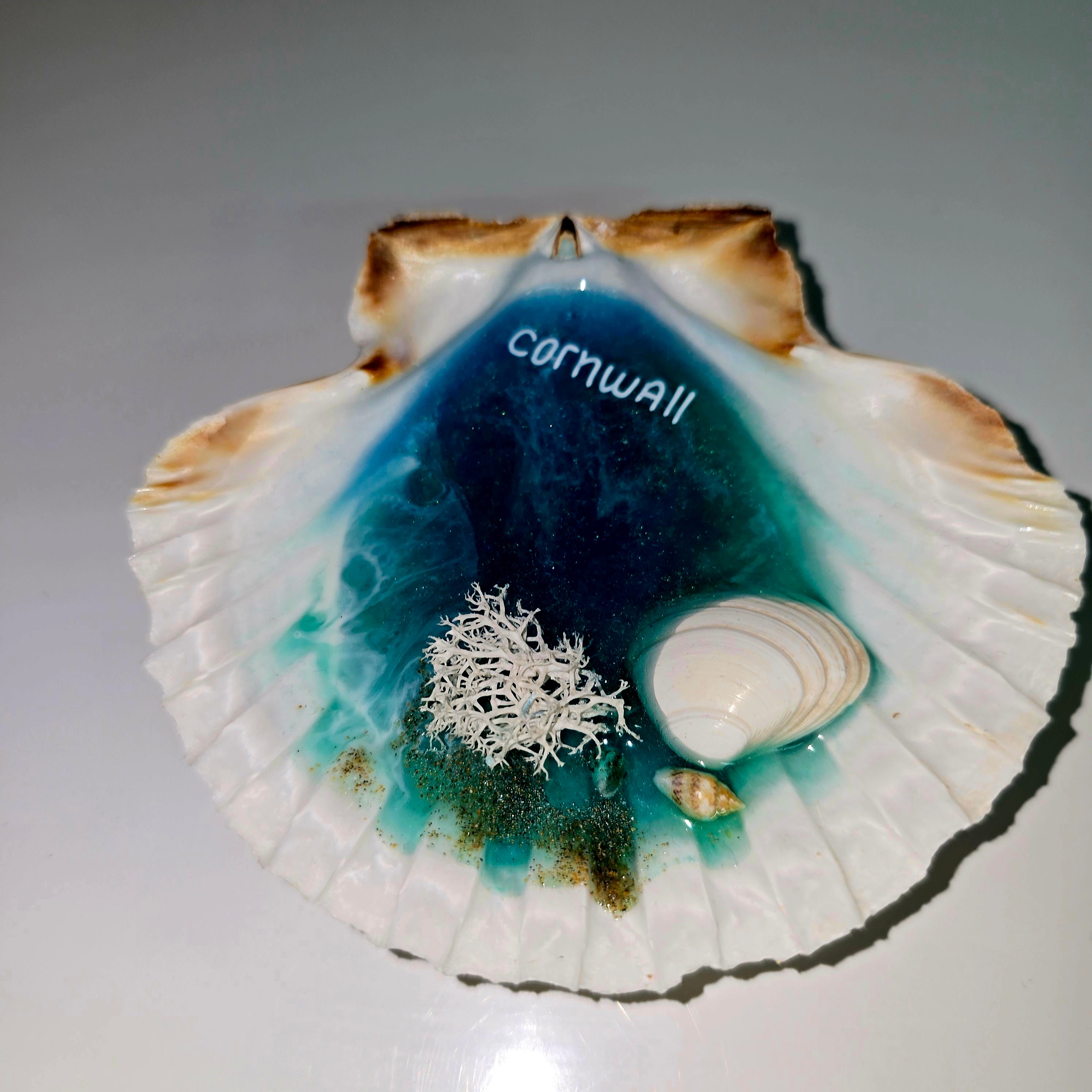 Handmade Resin Seashell Decor – Coastal Theme (8–10 cm)