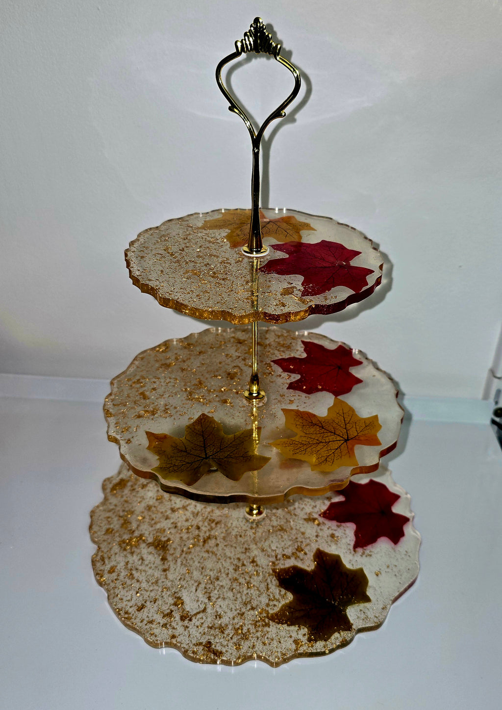Handmade Epoxy Resin 3-Tier Serving Stand – Available in 3 Unique Designs