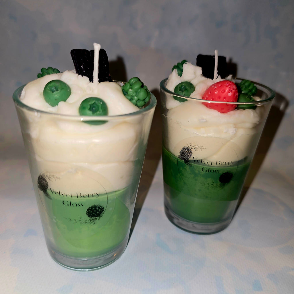 Handmade Dessert Style Candle in Glass – Decorative Soy Candle