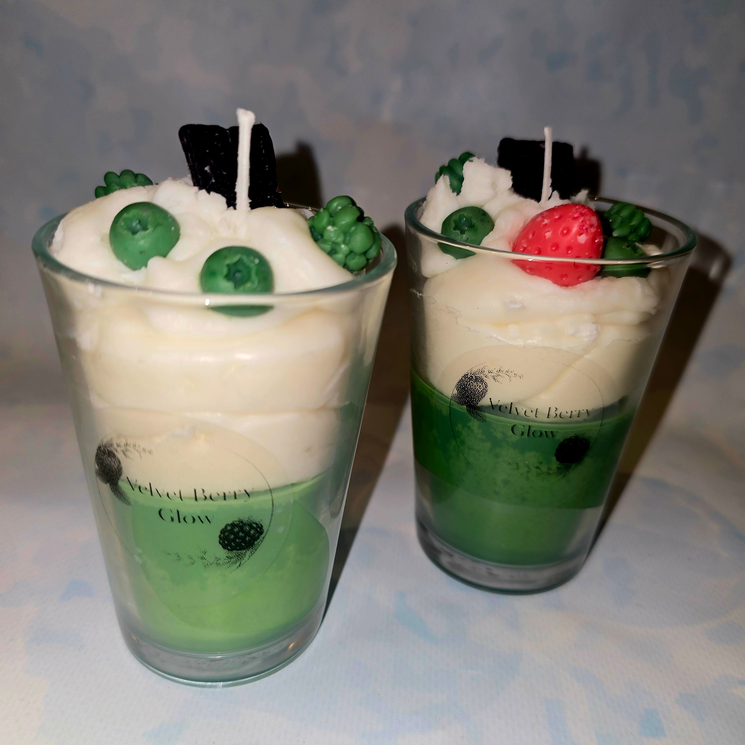 Handmade Dessert Style Candle in Glass – Decorative Soy Candle