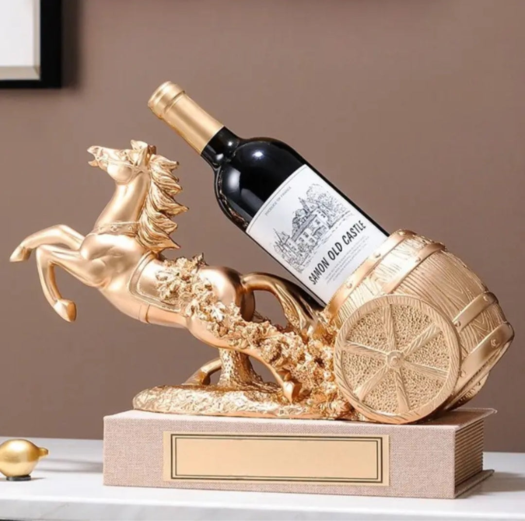 Luxury Horse Wine Bottle Holder – Decorative Resin Wine Rack