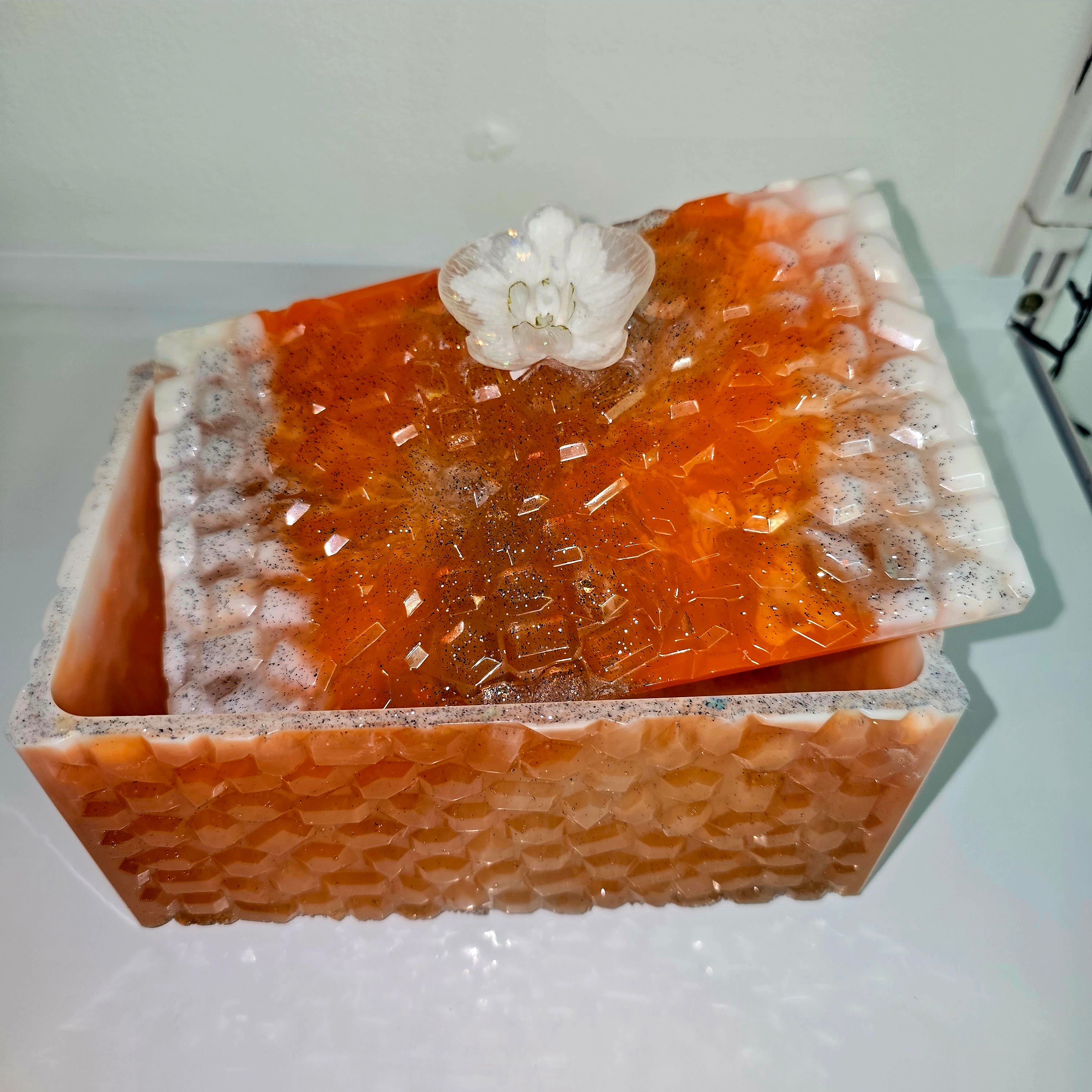 Handmade Resin Box – Tissue Box or Jewellery Storage | Unique Home Decor