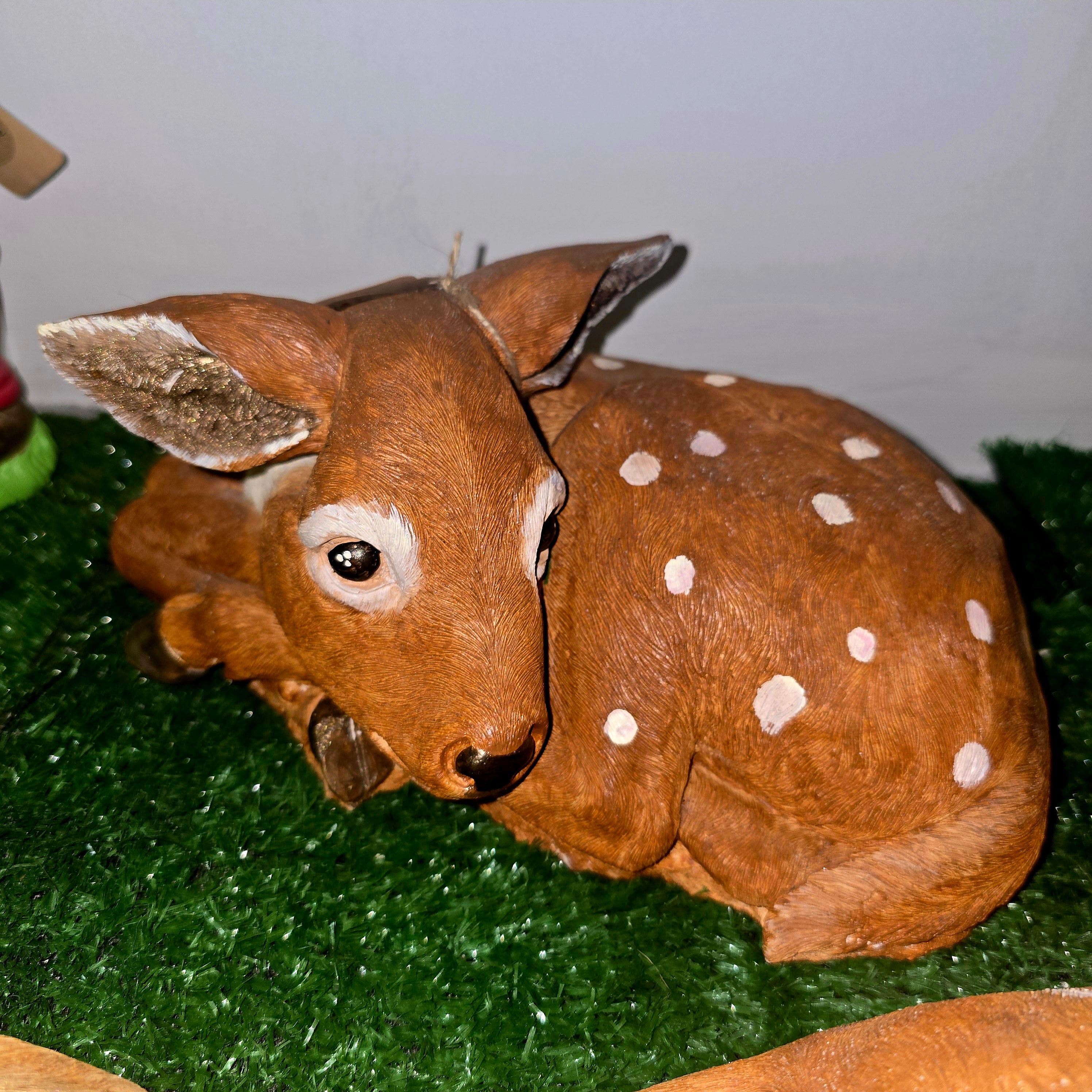 Handmade Cement Garden Deer Ornament – Decorative Outdoor Figure