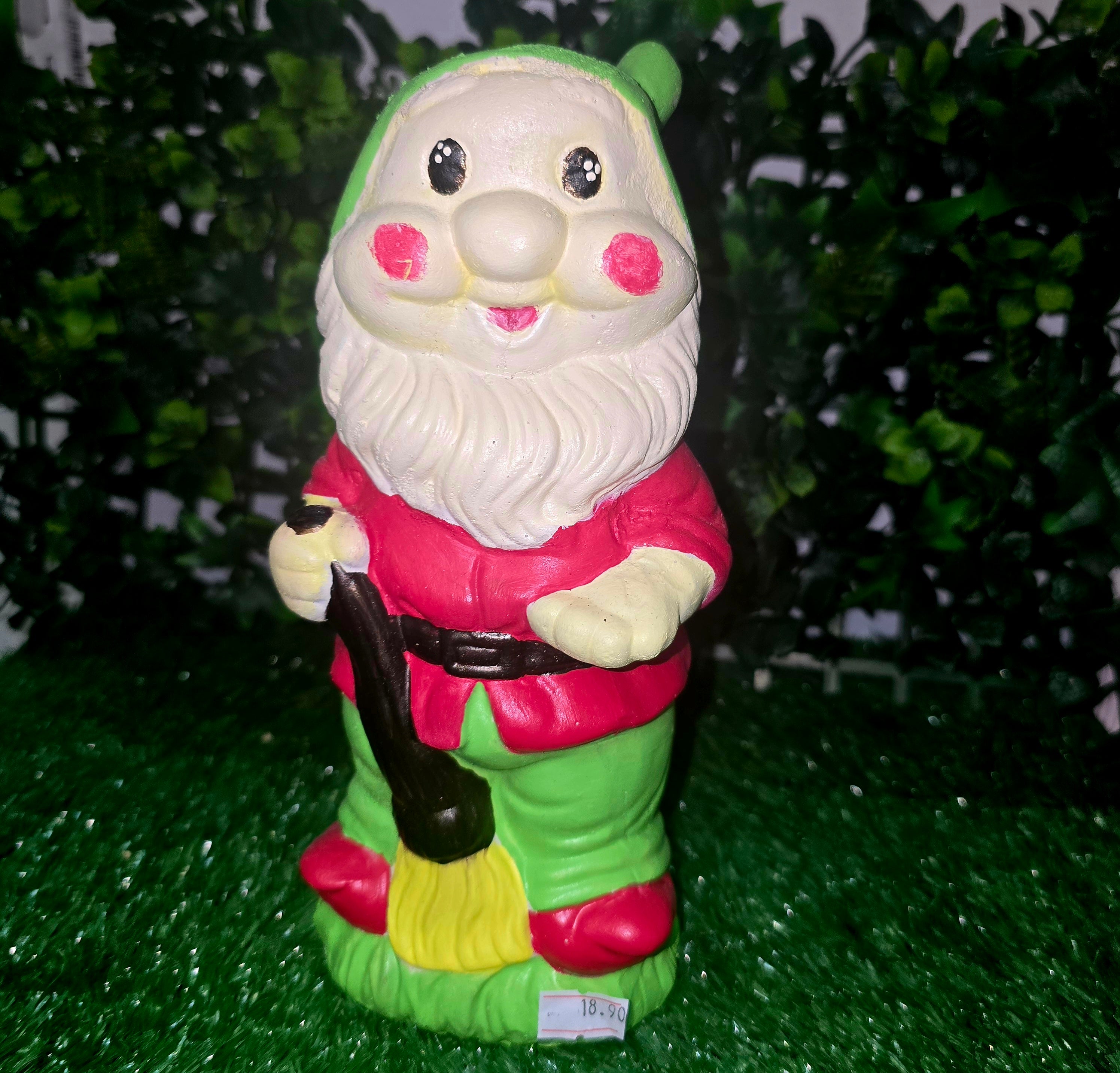 Handmade Cement Garden Gnome Sculpture – Decorative Outdoor & Indoor Ornament