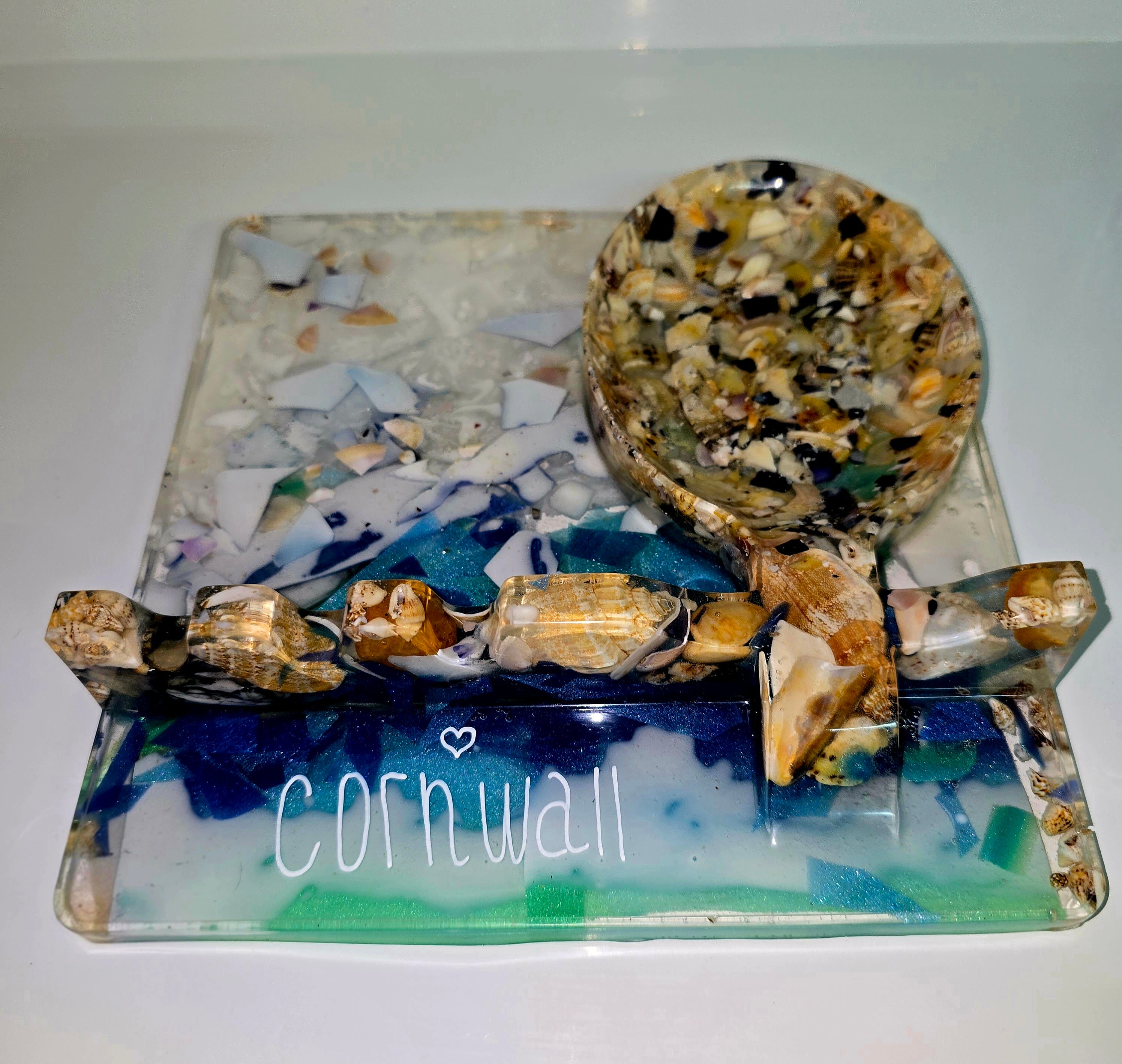 Handmade Resin Spoon Rest – Decorative Kitchen Utensil Holder