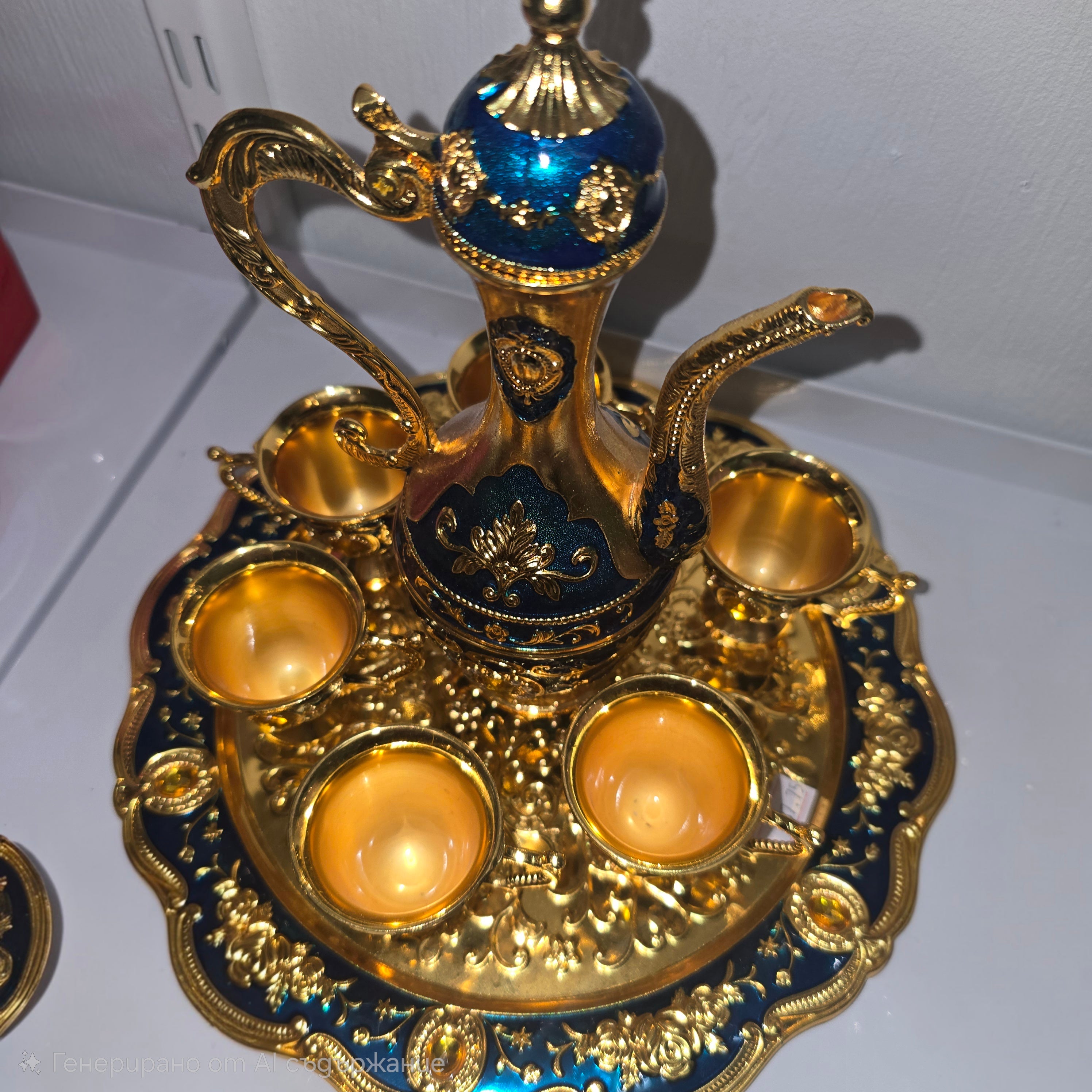 Luxury Coffee & Tea Serving Set with Tray – 7 Pieces