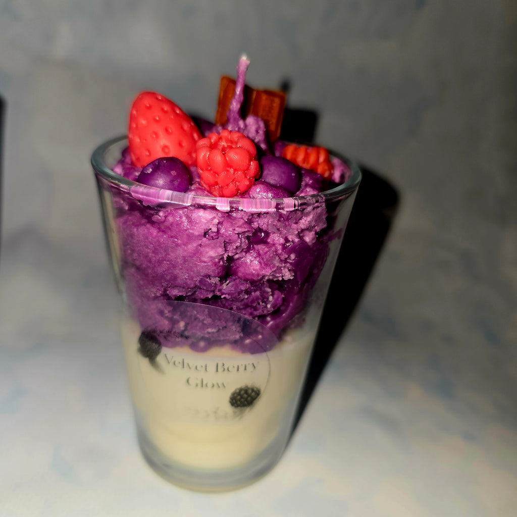 Handmade Dessert Style Candle in Glass – Decorative Soy Candle