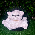 Cute Cat in Bathtub Sculpture – Handmade Cement Home & Garden Decor