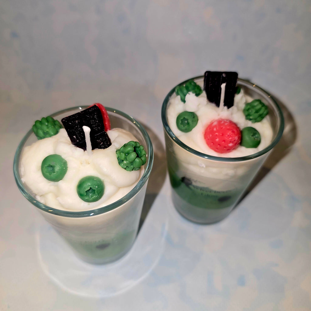 Handmade Dessert Style Candle in Glass – Decorative Soy Candle