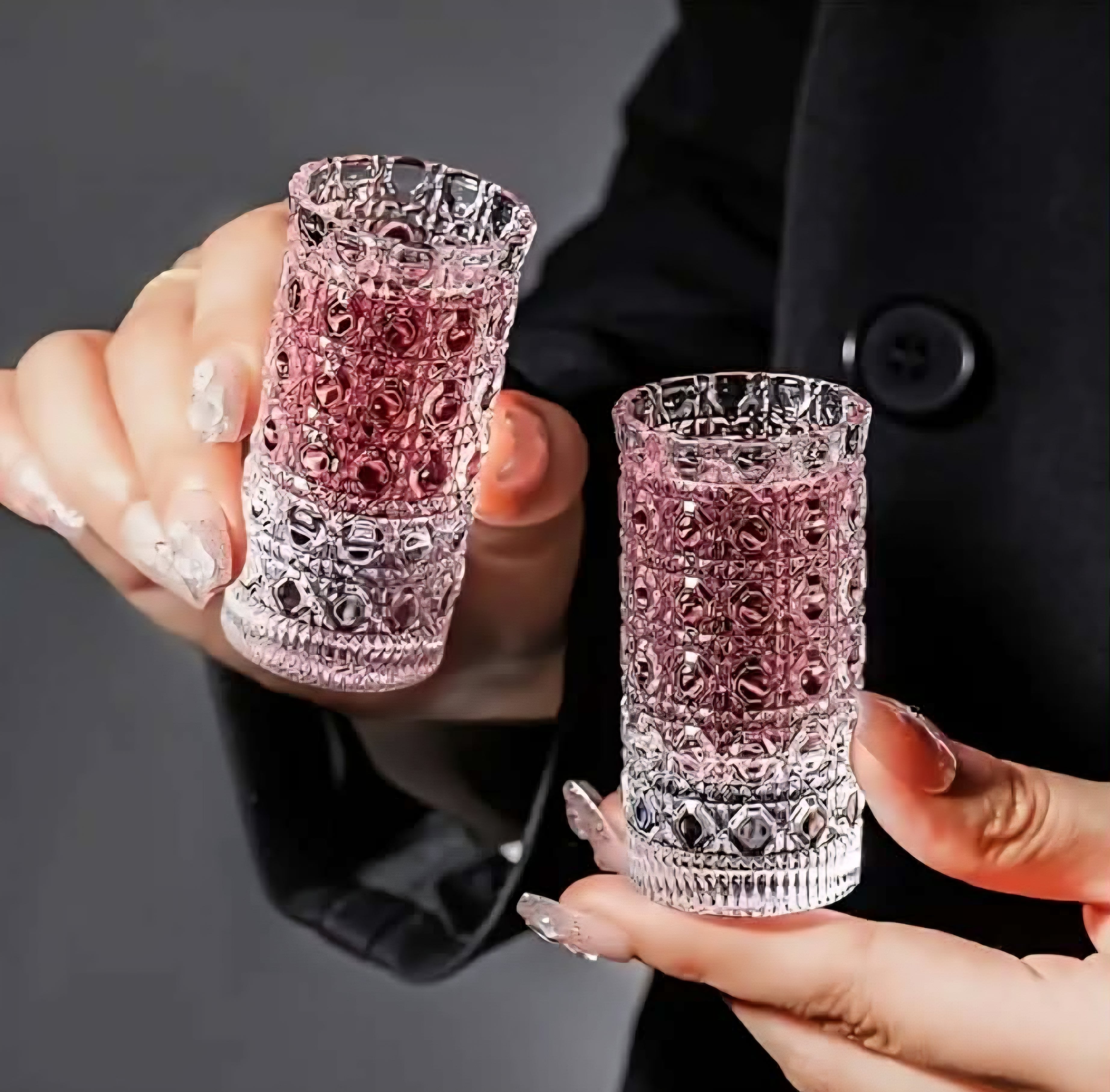 Set of 6 Shot Glasses – Elegant Relief Design