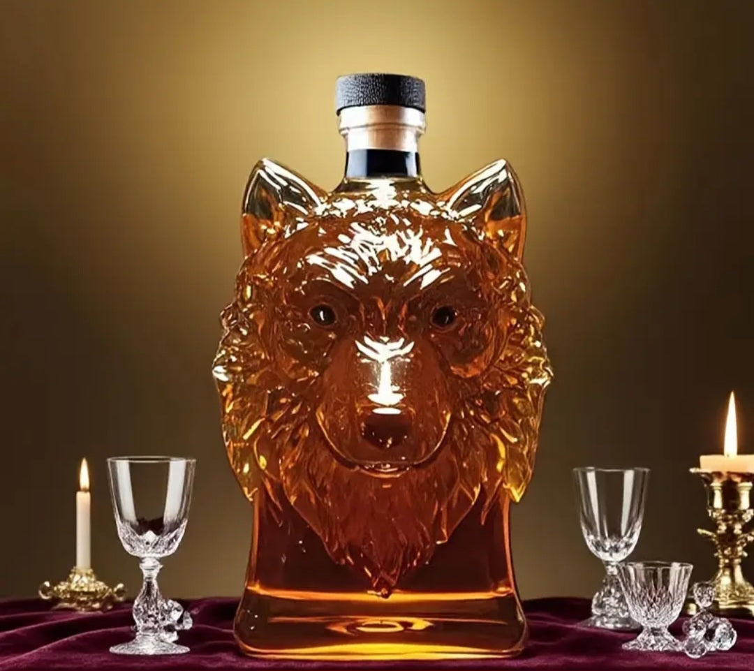 Decorative Glass Decanter Bottle-animal design
