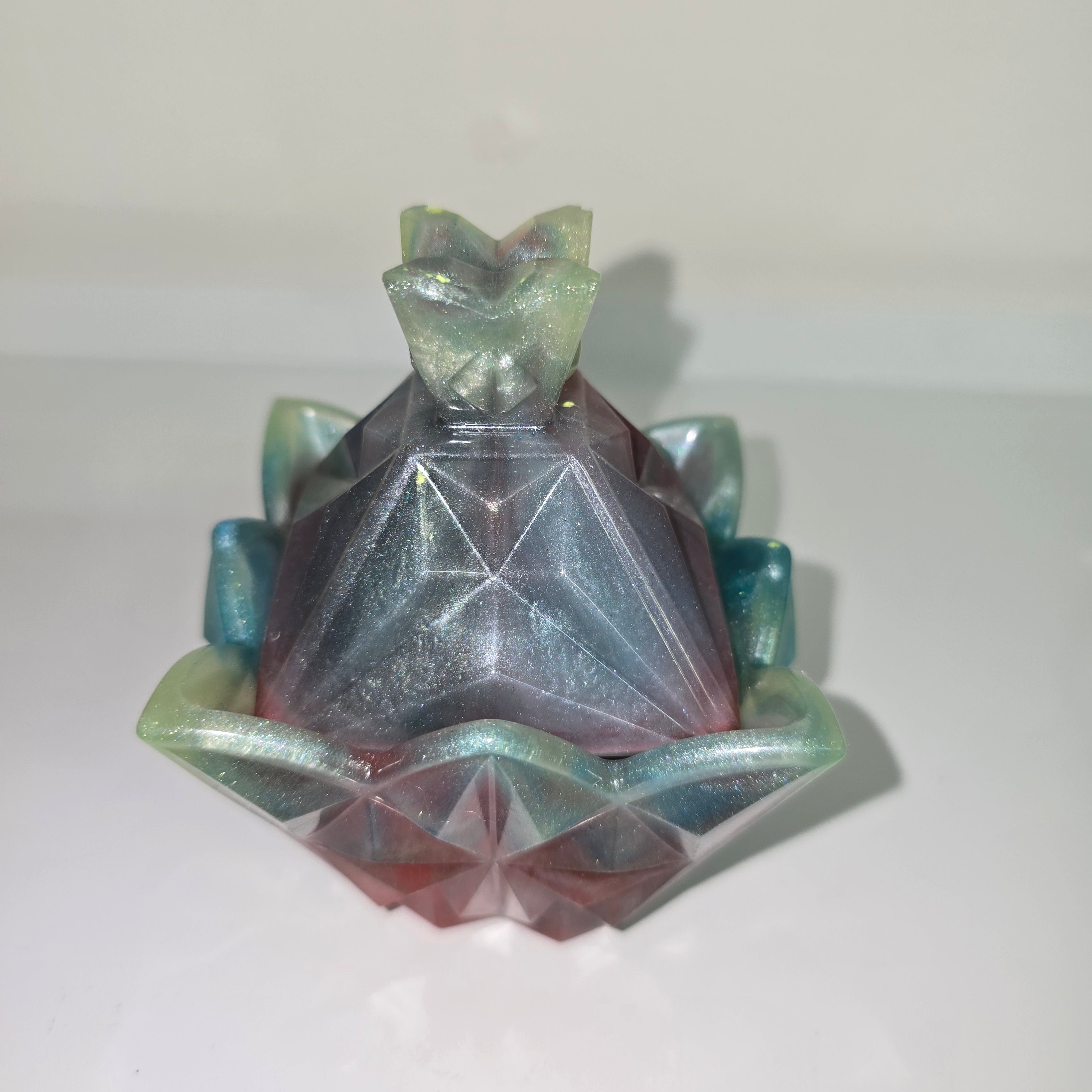 Handmade Resin Jewellery Box – Geometric Trinket Box (Colour Variation)