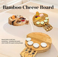 Foldable Bamboo Cheese Board Set with Bowls & Knives
