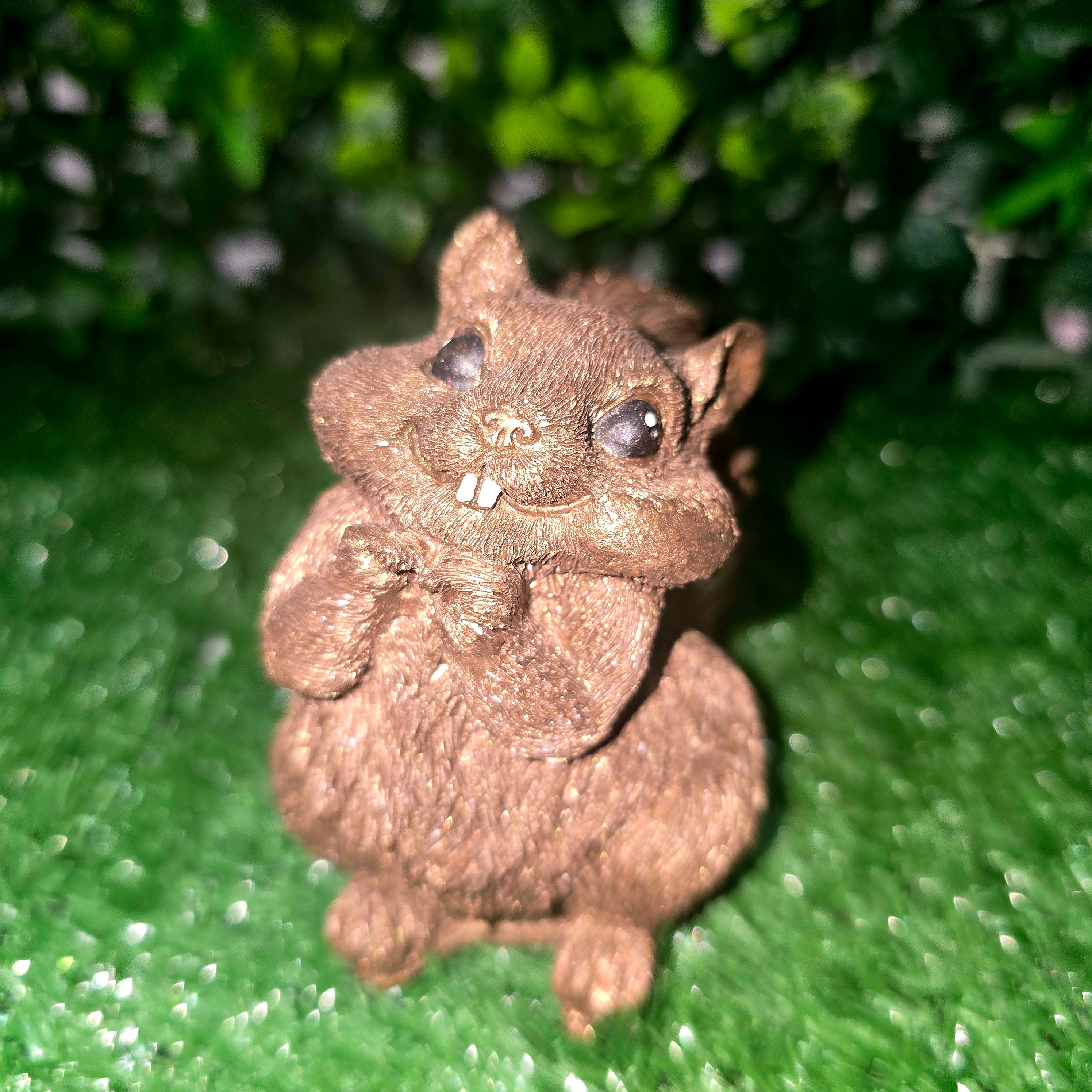 Handmade Concrete Squirrel Garden Ornament