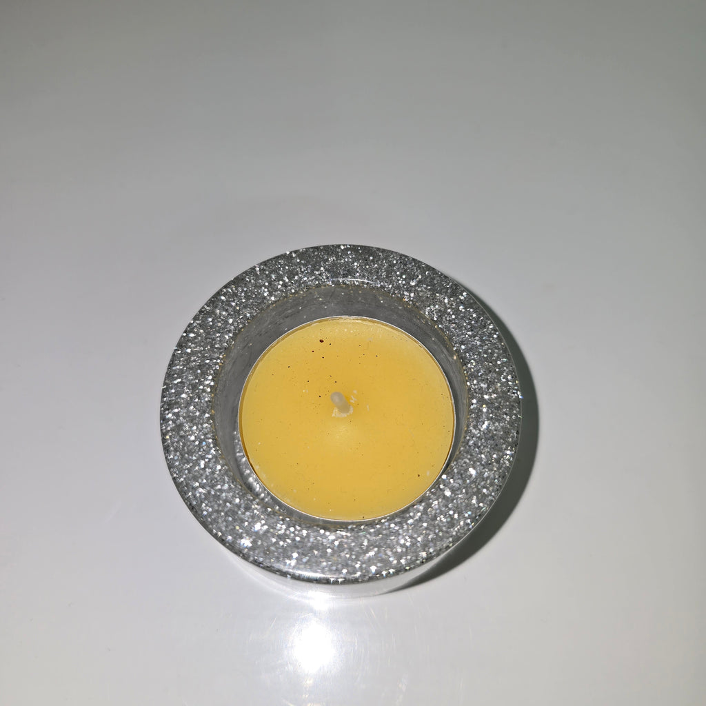 Handmade Resin Tealight Holder – Small Decorative Candle Base (6 cm)