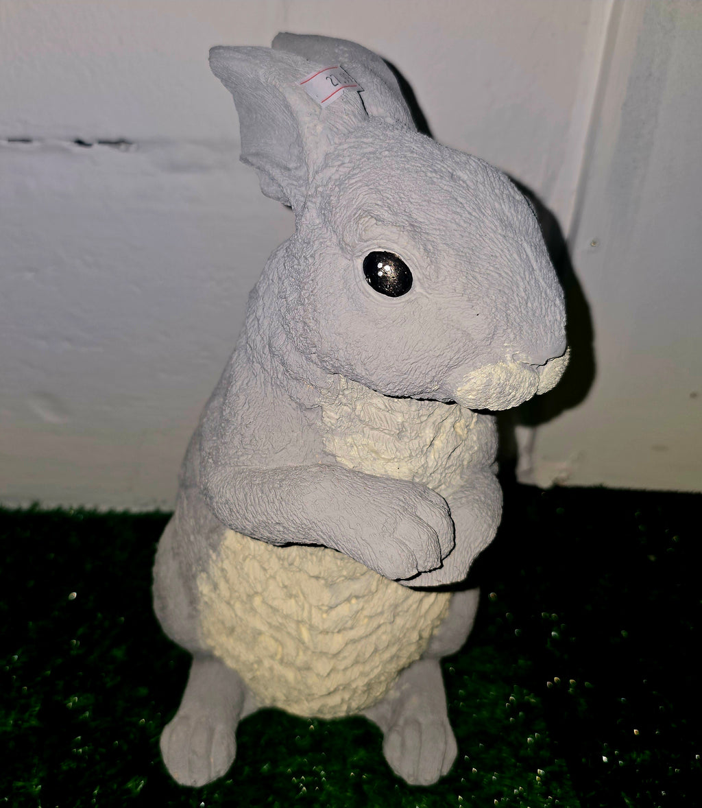 Handmade Rabbit Cement Sculpture – Bunny Garden & Home Decor