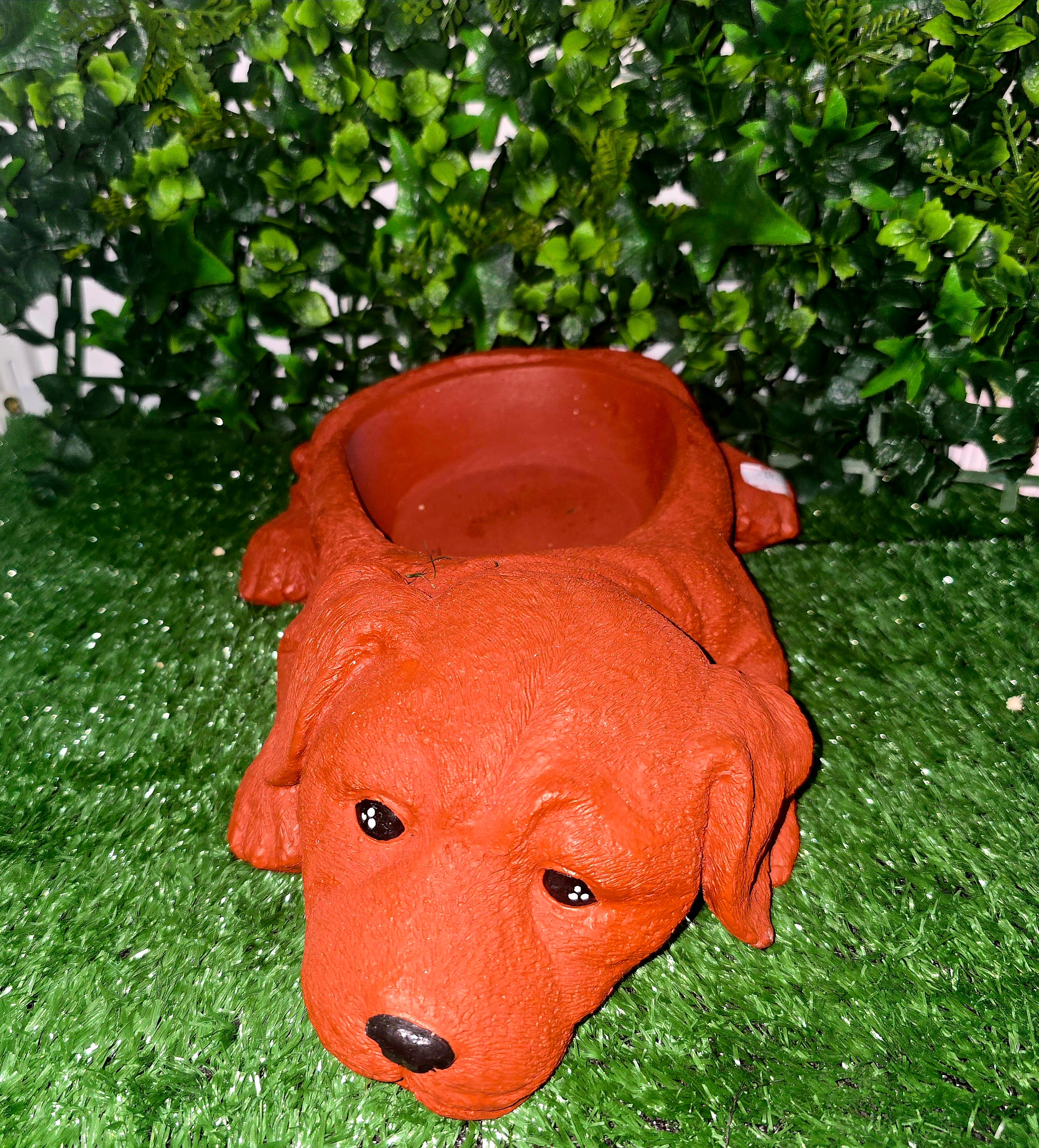 Handmade Labrador Cement Planter – Dog Sculpture Flower Pot