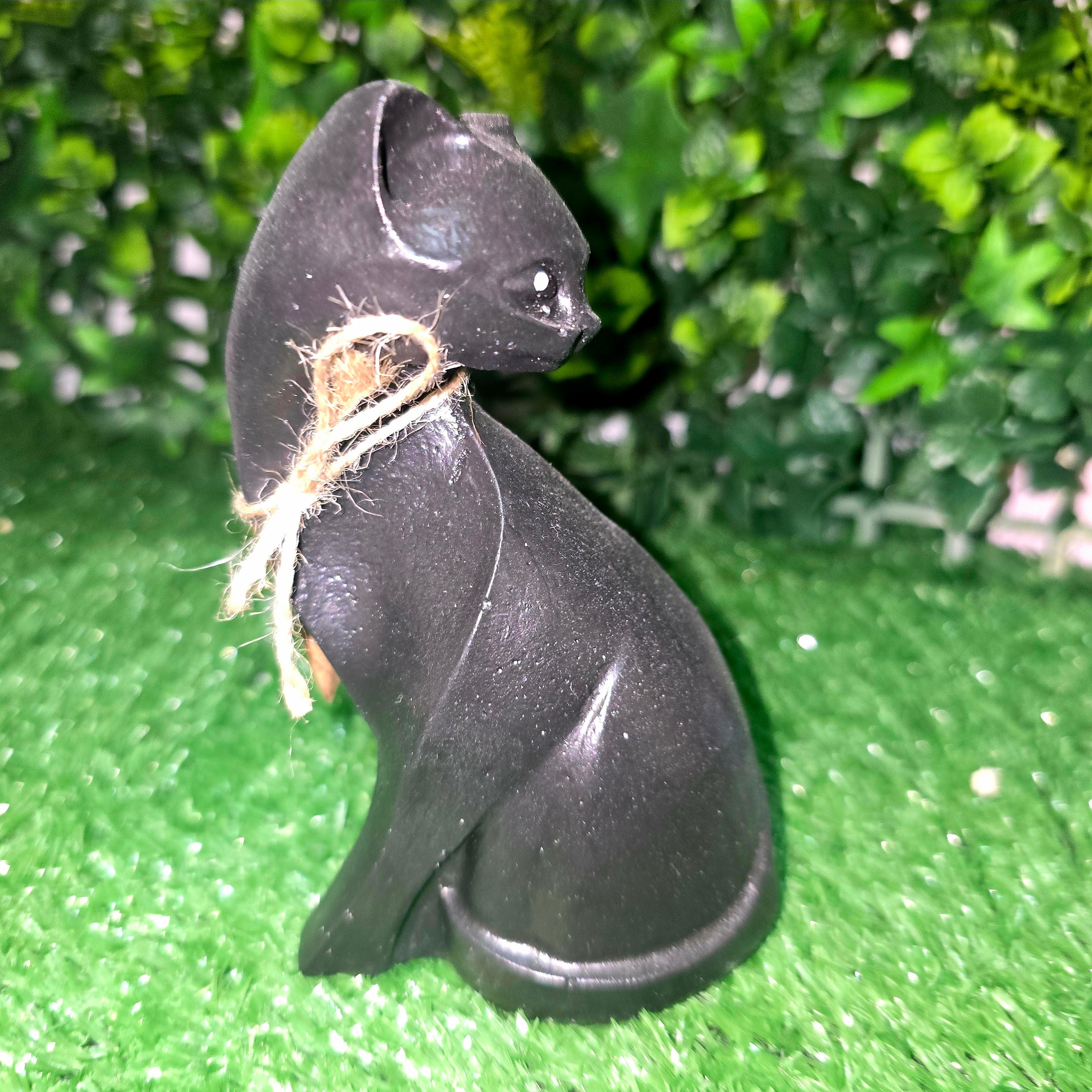 Handmade Cement Cat Figurine – Garden & Home Decor