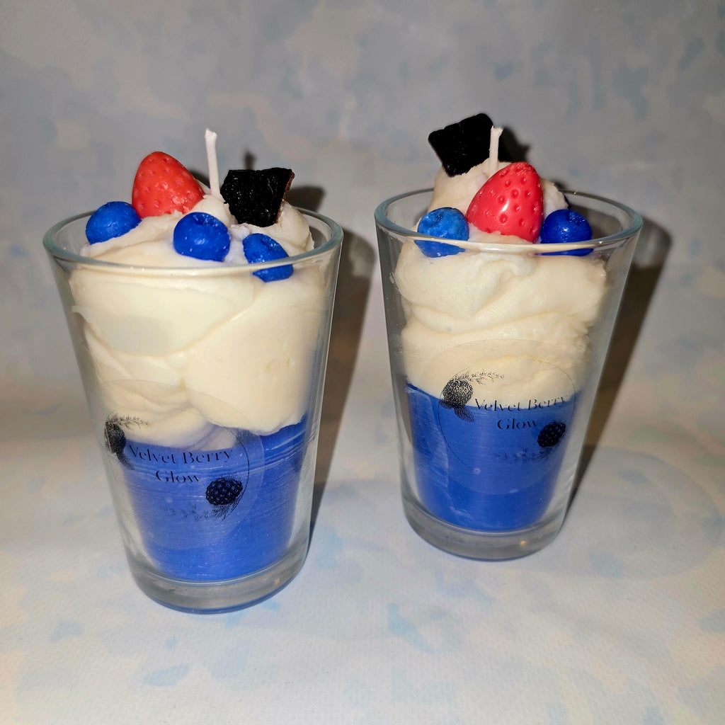 Handmade Dessert Style Candle in Glass – Decorative Soy Candle