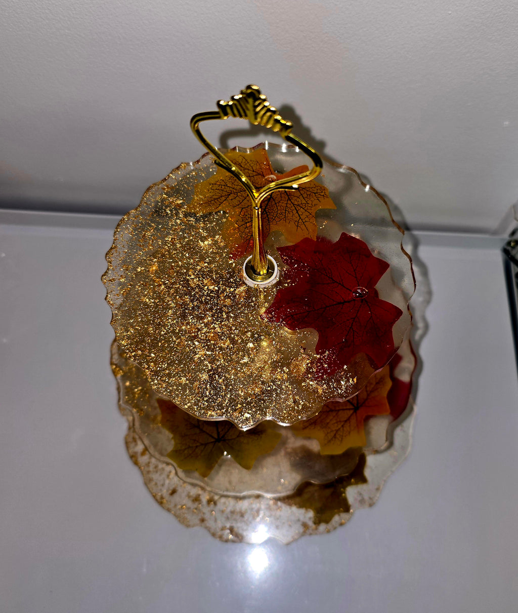 Handmade Epoxy Resin 3-Tier Serving Stand – Available in 3 Unique Designs