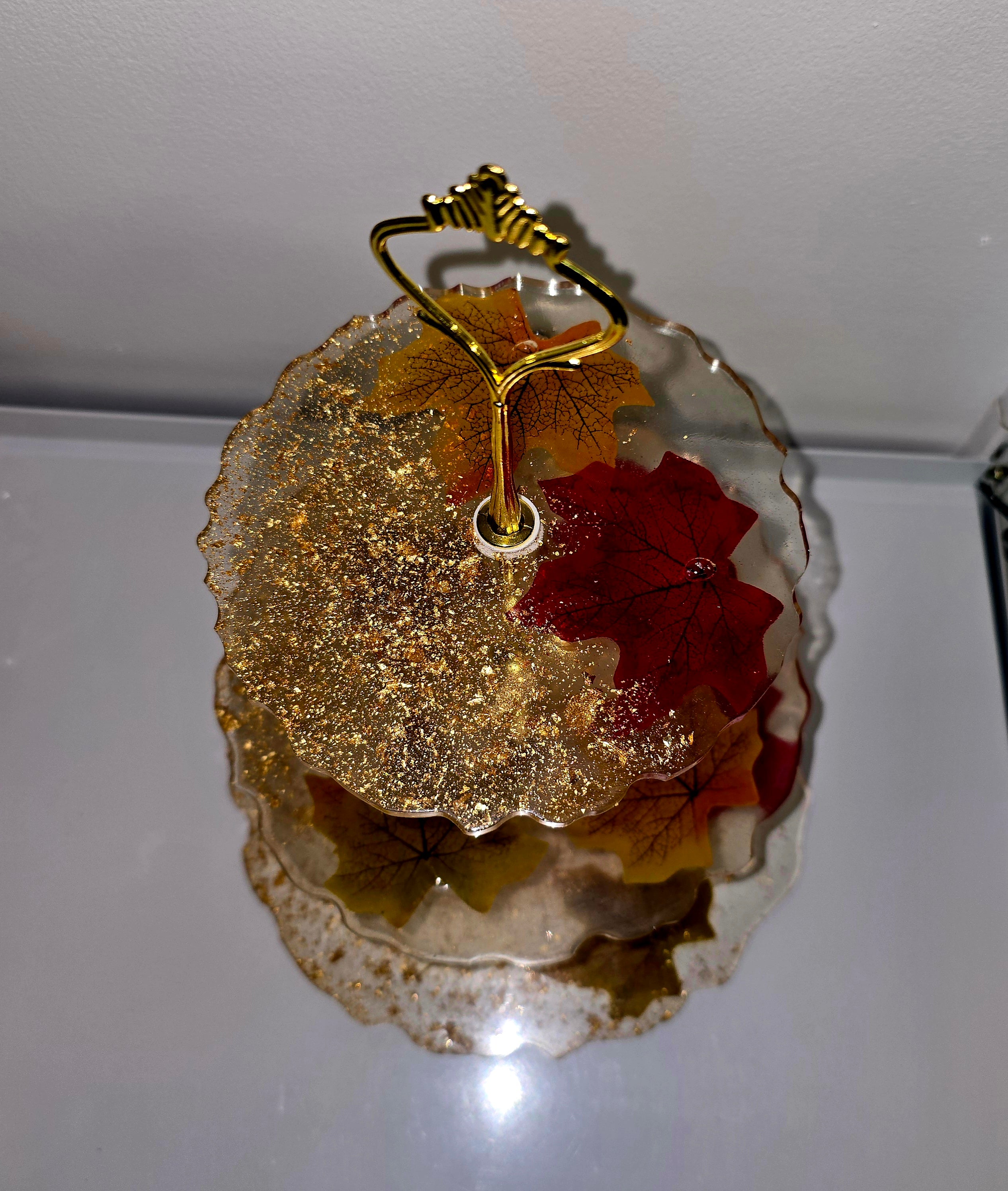 Handmade Epoxy Resin 3-Tier Serving Stand – Available in 3 Unique Designs