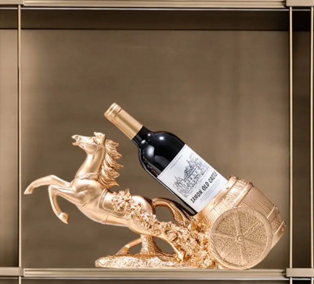 Luxury Horse Wine Bottle Holder – Decorative Resin Wine Rack