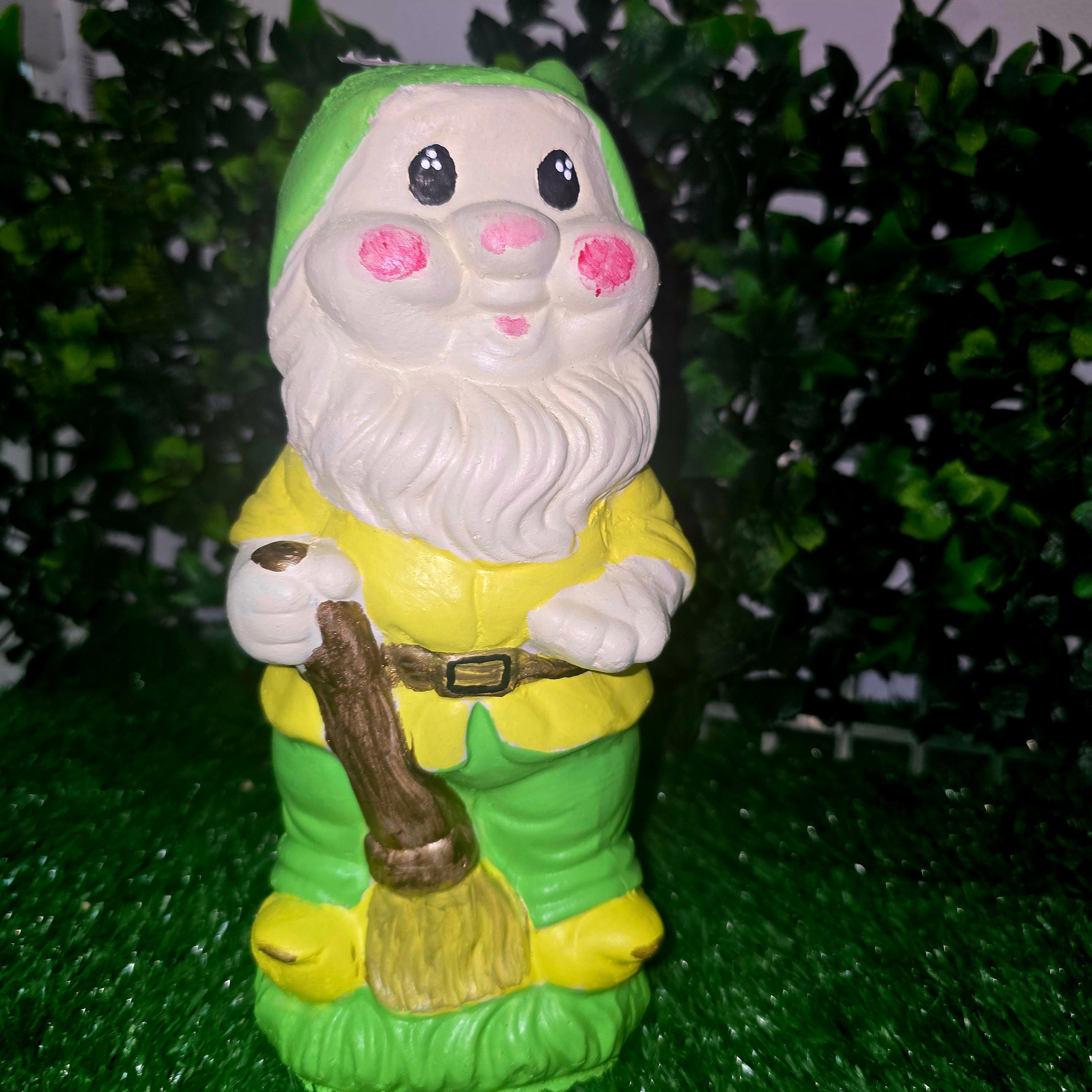 Handmade Cement Garden Gnome Sculpture – Decorative Outdoor & Indoor Ornament