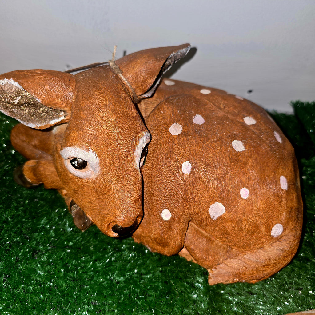 Handmade Cement Garden Deer Ornament – Decorative Outdoor Figure