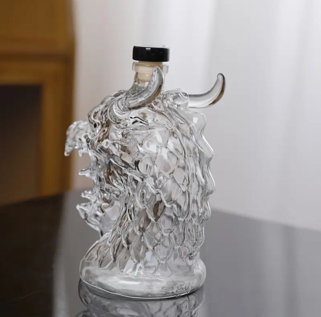 Decorative Glass Decanter Bottle-animal design