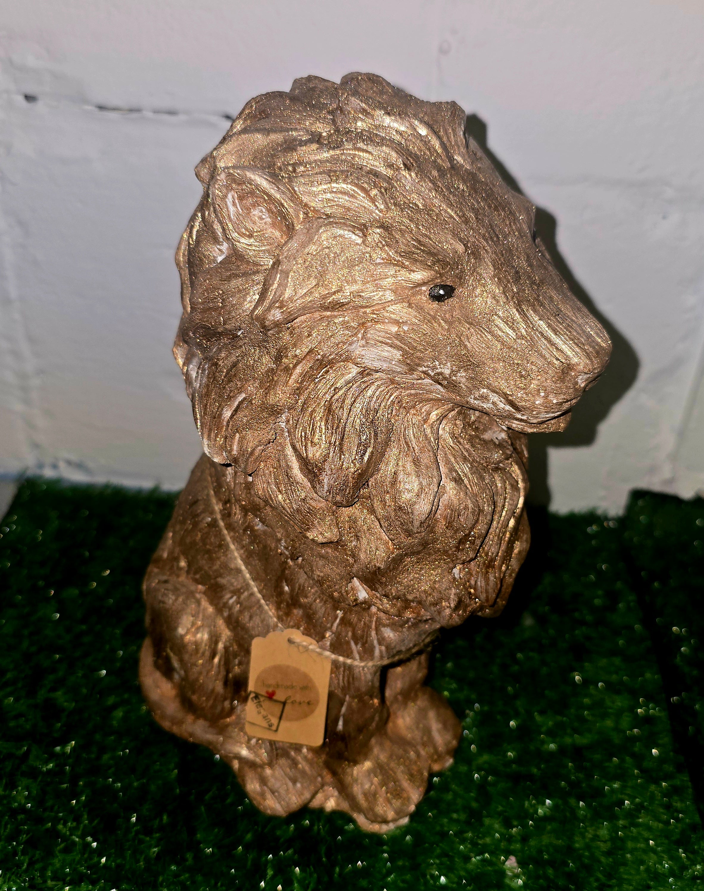 Handmade Cement Lion Sculpture – Decorative Garden & Home Ornament