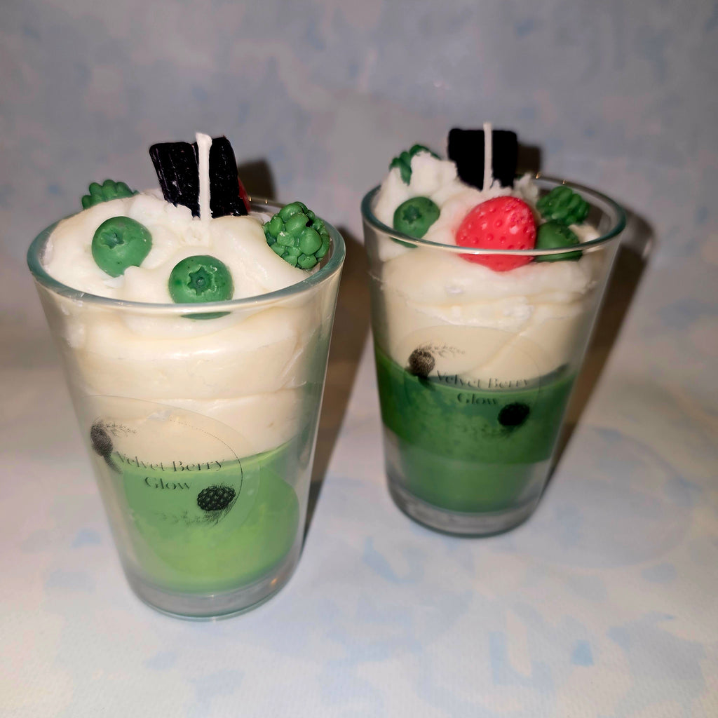 Handmade Dessert Style Candle in Glass – Decorative Soy Candle